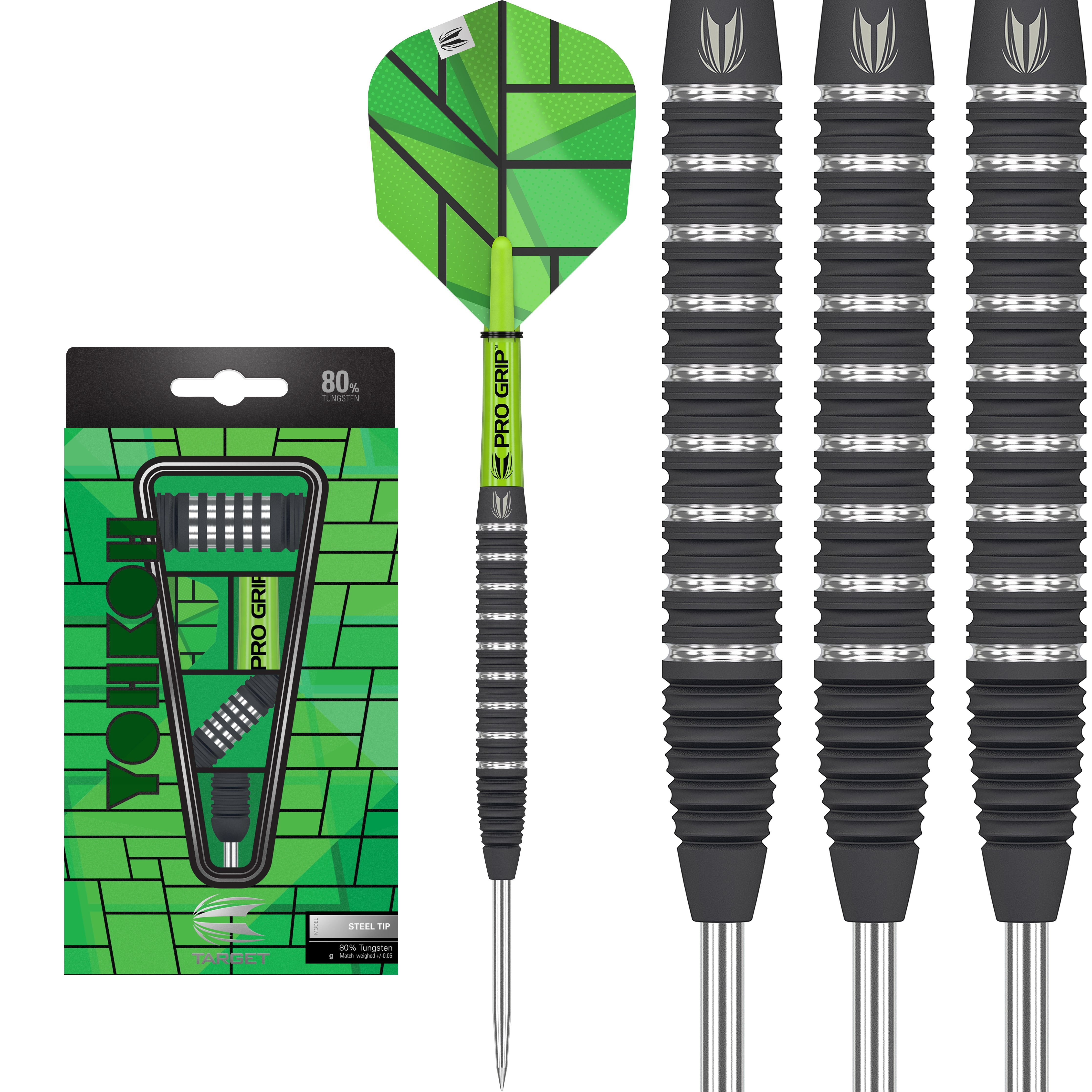 Target Yohkoh 02 - 80% Tungsten - Steel Tip Darts - 23g 24g 25g