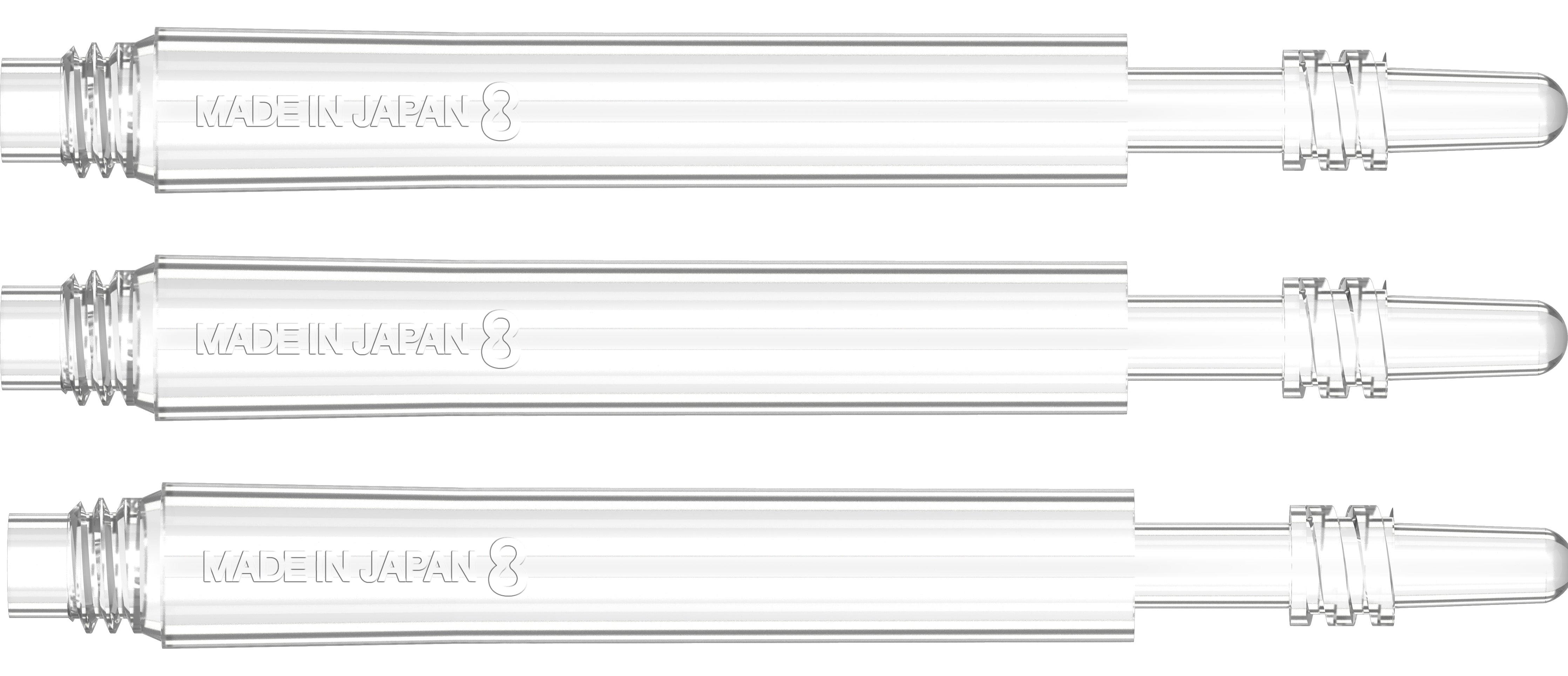 Target 8 Flights - Clear - Spin Shafts
