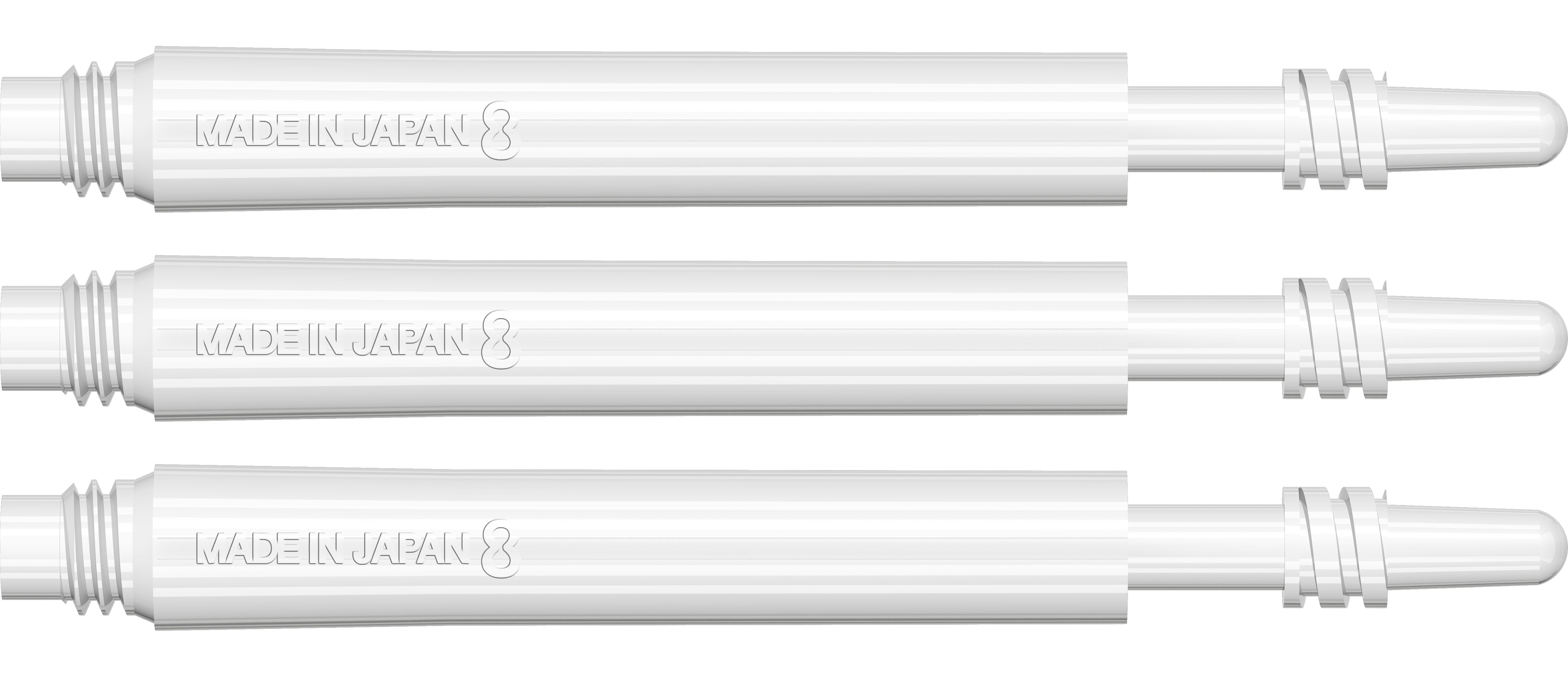 Target 8 Flights - White - Spin Shafts