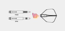 Target 8 Flights - White - Fixed Shafts