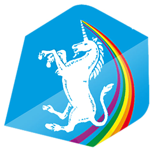 Unicorn Core.75 Rainbow Blue Plus Shape Flights