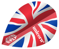 Unicorn Ultrafly Dart Flights - 100 Micron - Xtra Pear - Union jack - Wavy