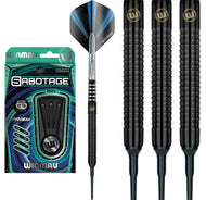 Winmau Sabotage - Black - Soft Tip - 90% Tungsten Darts - 20g