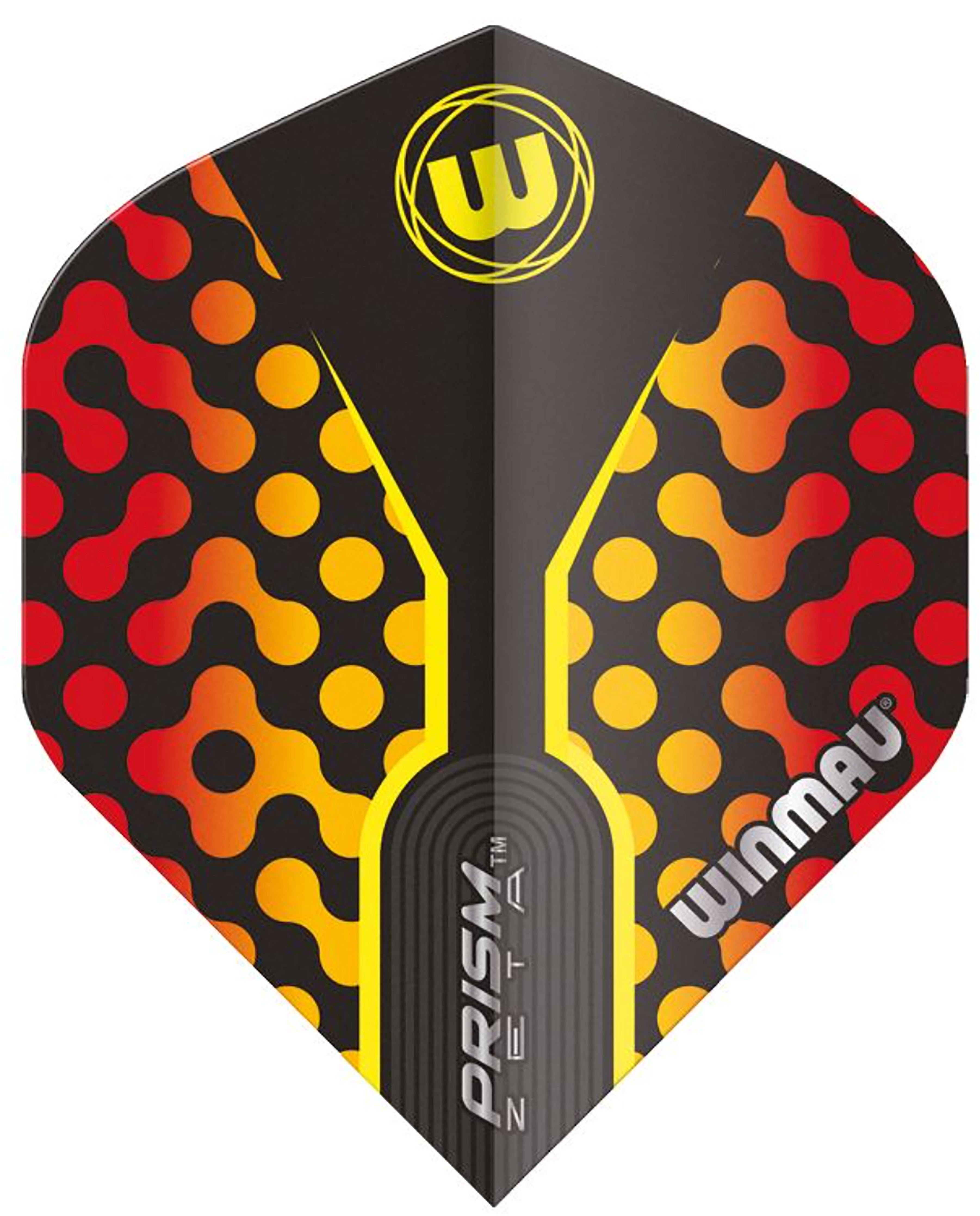 Winmau Prism Zeta - Standard Shape - Black Yellow & Red Dart Flights
