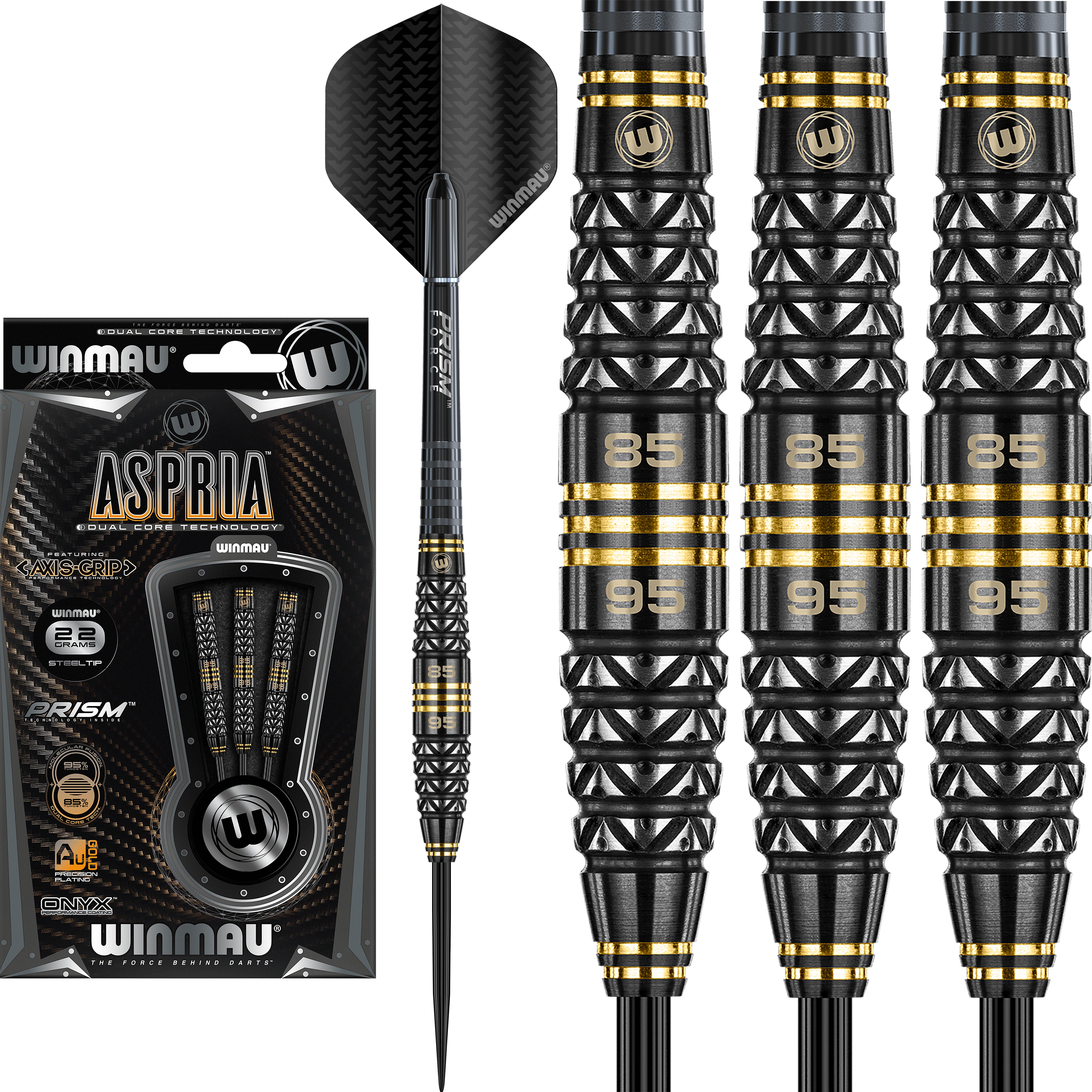 Winmau Aspria 95/85% Dual Core Tungsten Darts - 21g 23g