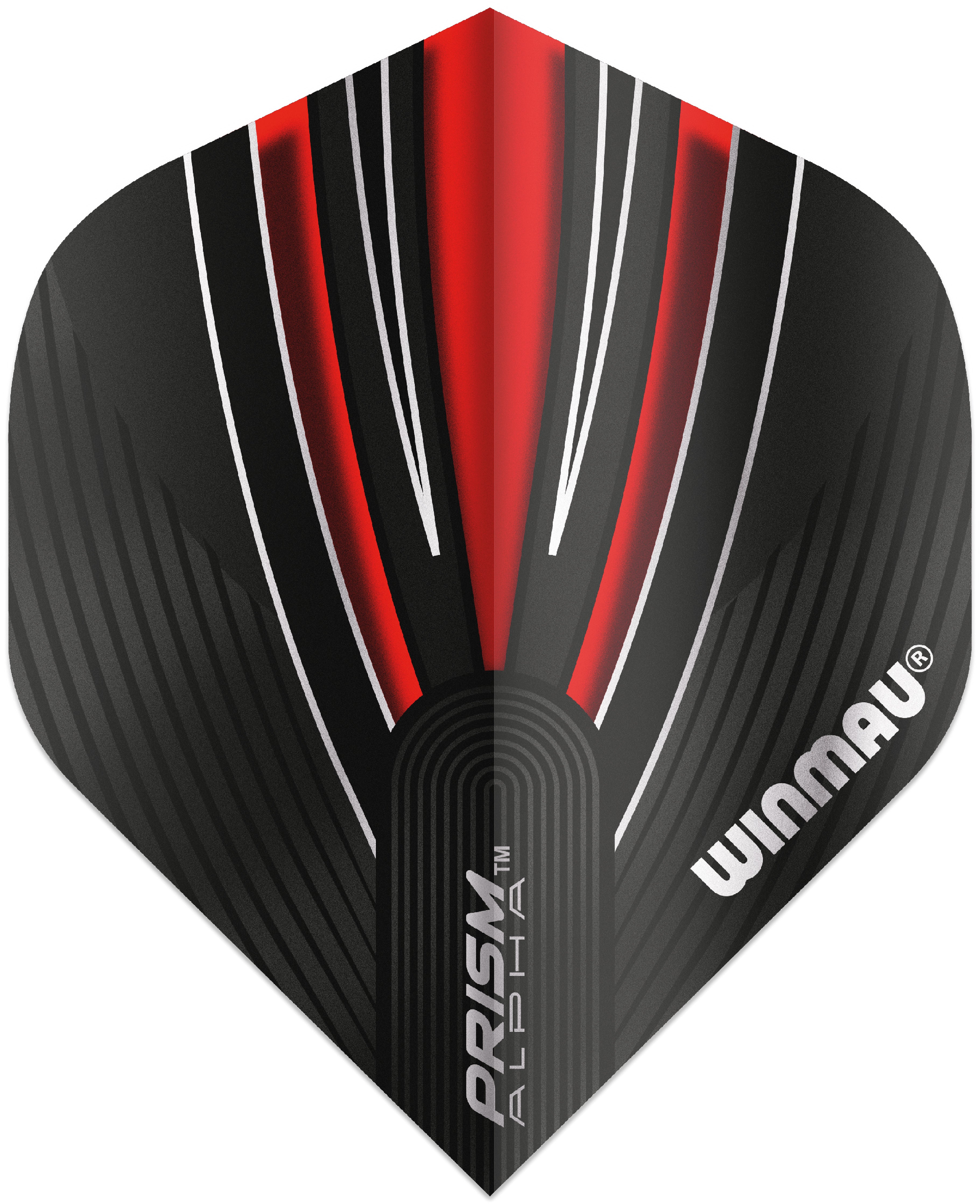 Winmau Prism Alpha Flights - Standard Shape - Black & Red
