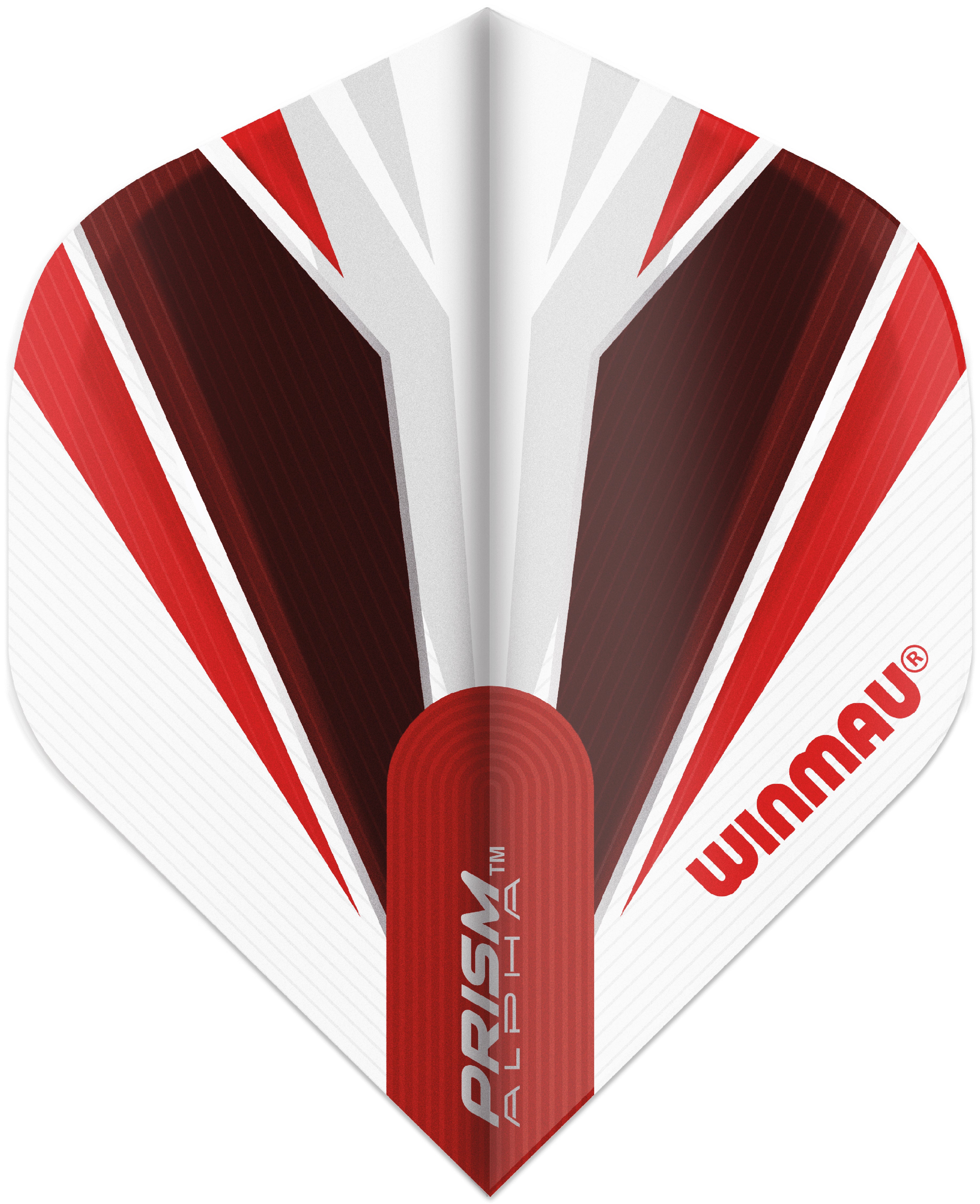 Winmau Prism Alpha Flights - Standard Shape - White & Red