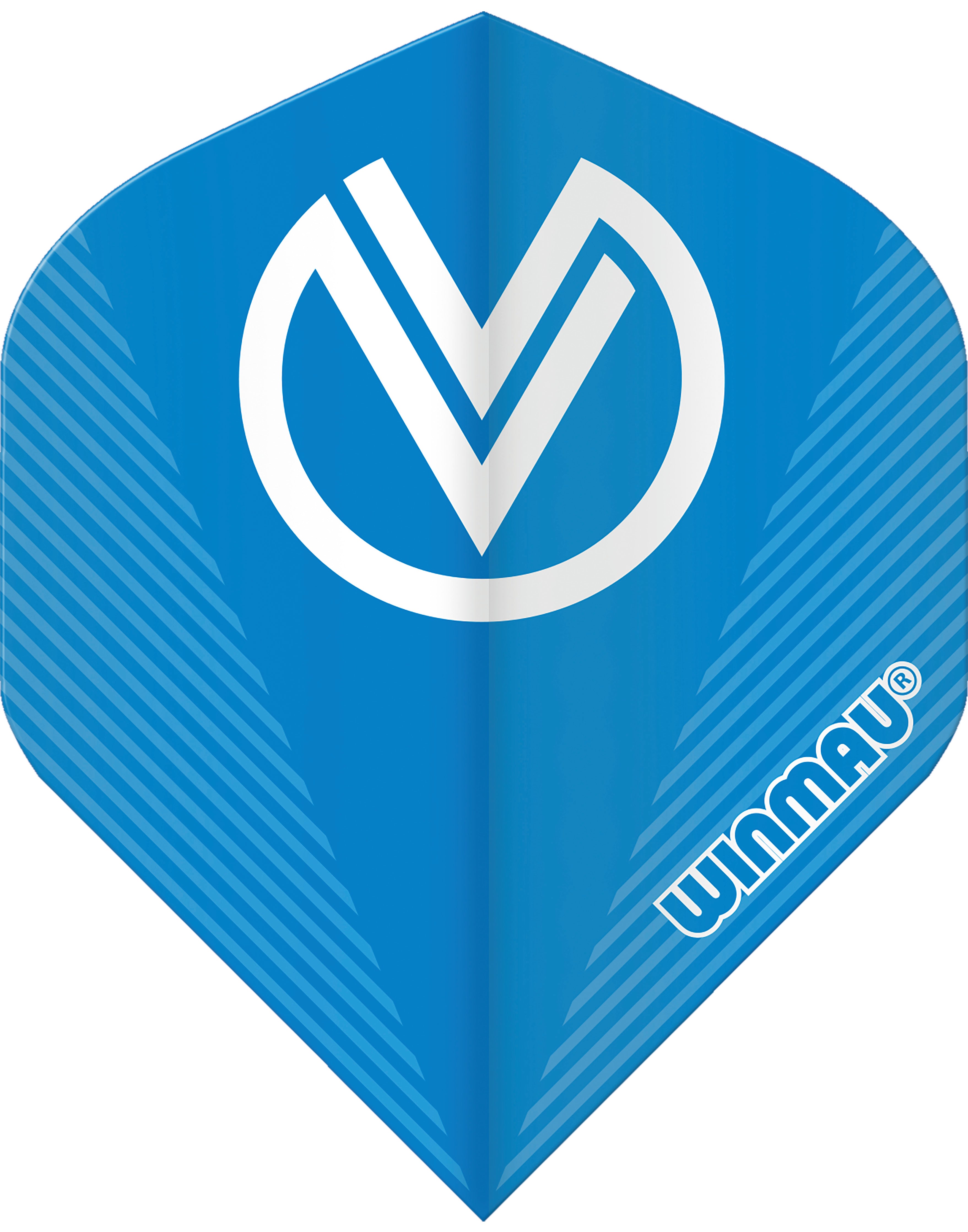 Winmau - Prism Delta - Dart Flights - 100 Micron - Standard - Vincent van der Voort - VvdV - Blue