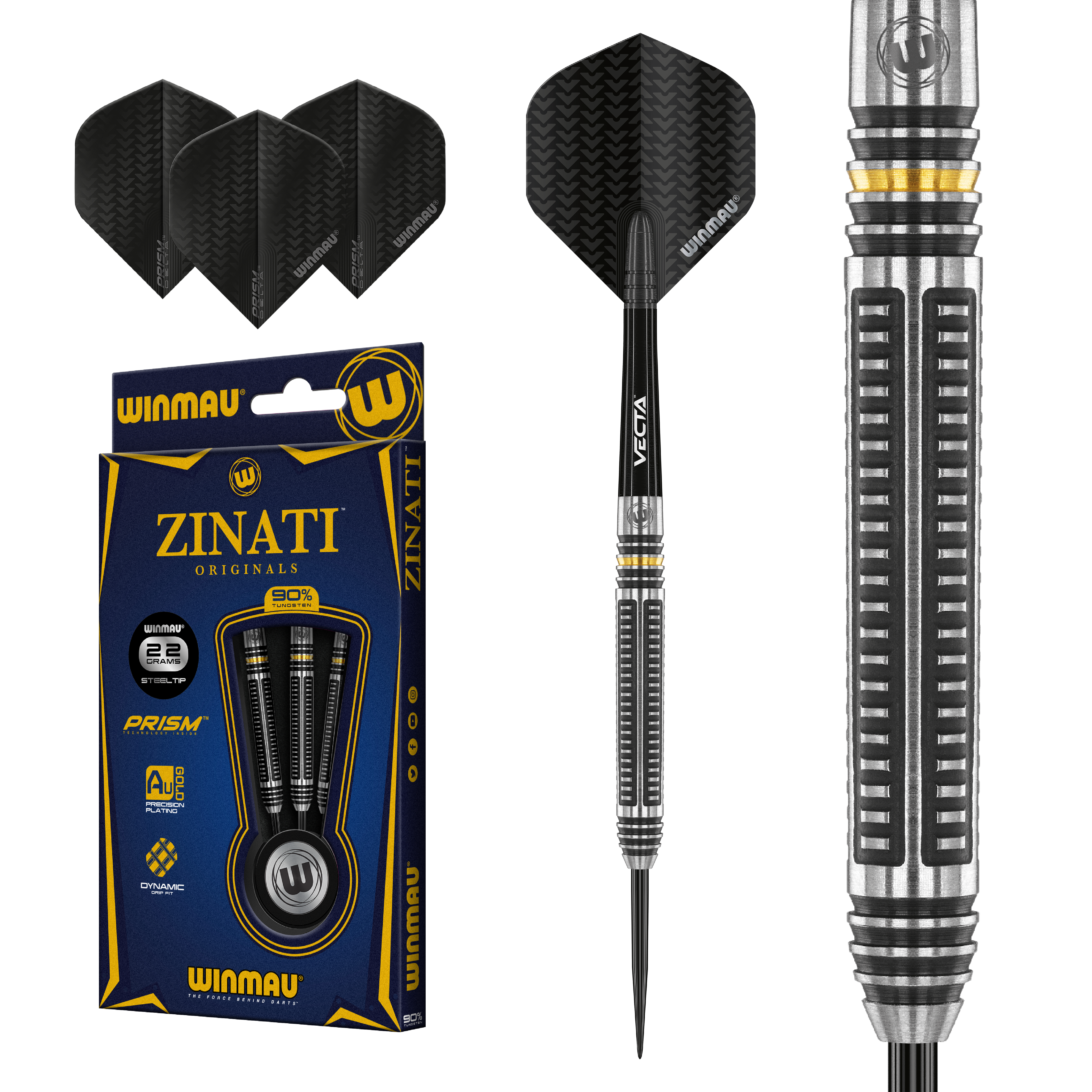 Winmau Zinati - 90% Tungsten Darts - 22g 24g 26g