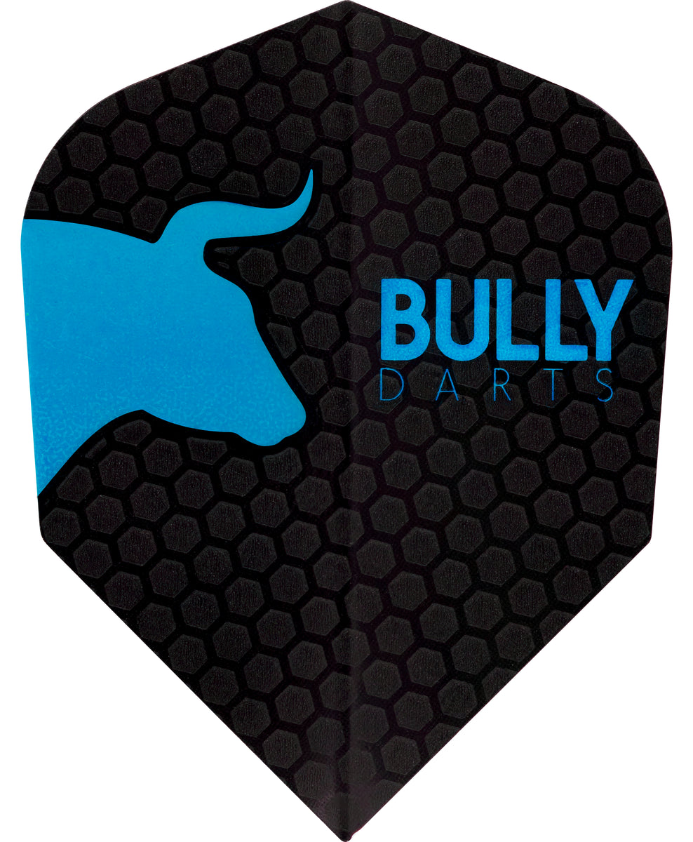 Bully Dart Flights Aqua 100 Micron Standard Shape Bully Darts