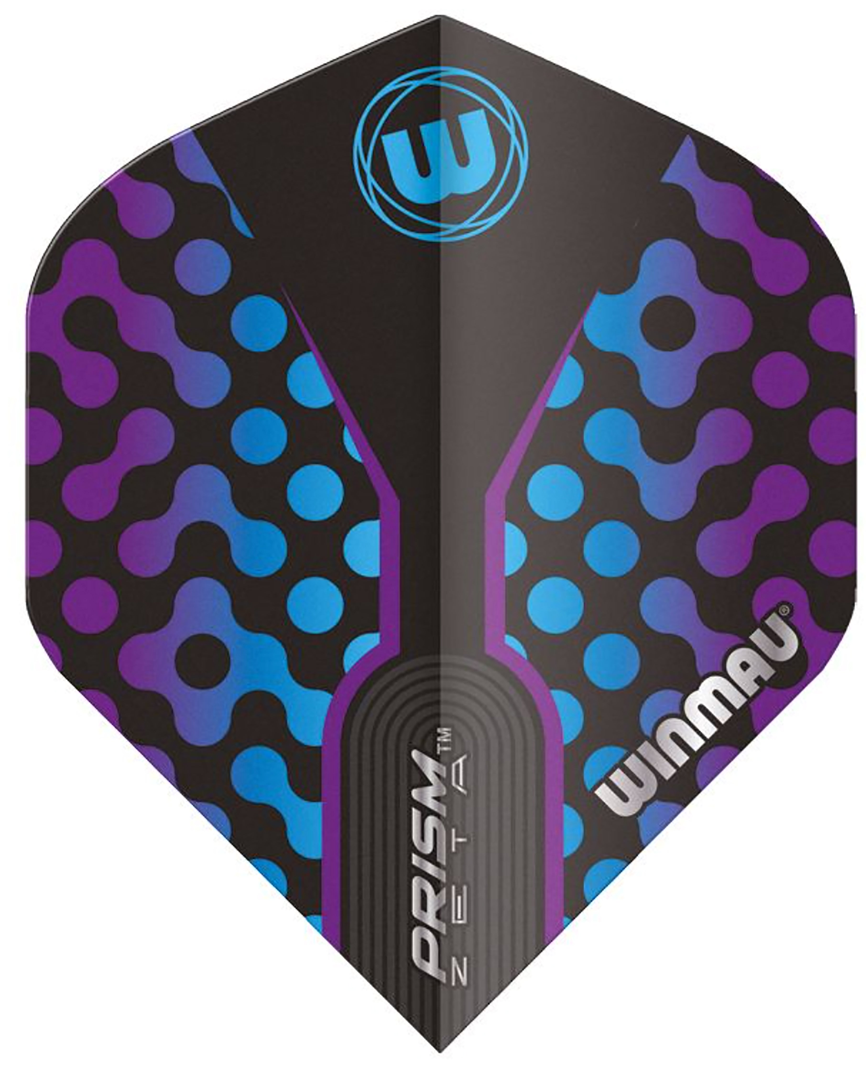 Winmau Prism Zeta - Standard Shape - Black Purple & Blue Dart Flights