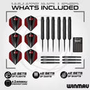 Winmau Blade 6 Surround Set - Dartboard - Surround - 2 Sets of Darts - Oche Line - Checkout Card