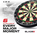 Winmau Blade 6 Surround Set - Dartboard - Surround - 2 Sets of Darts - Oche Line - Checkout Card