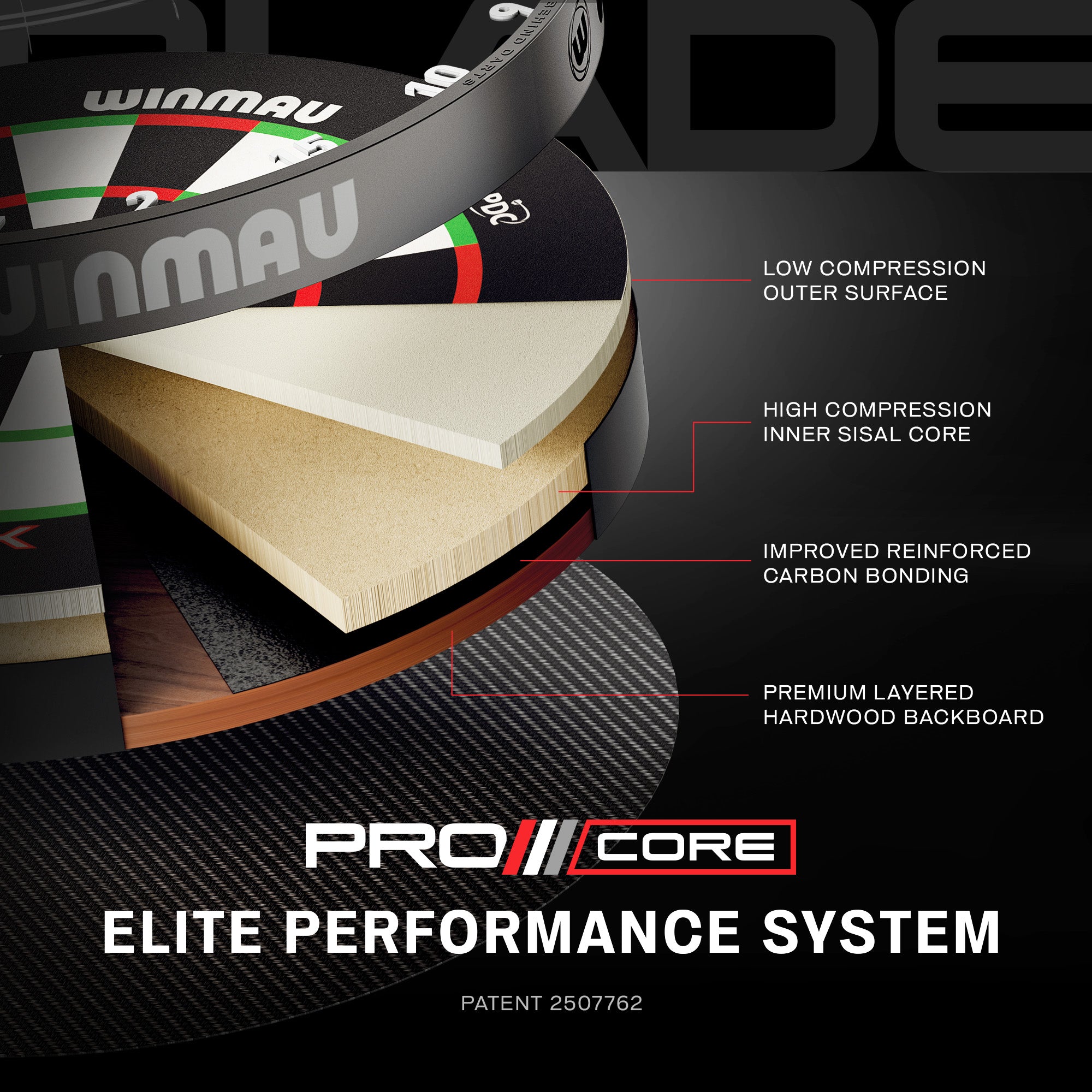 Winmau Blade X Pro Core - Official PDC Dartboard