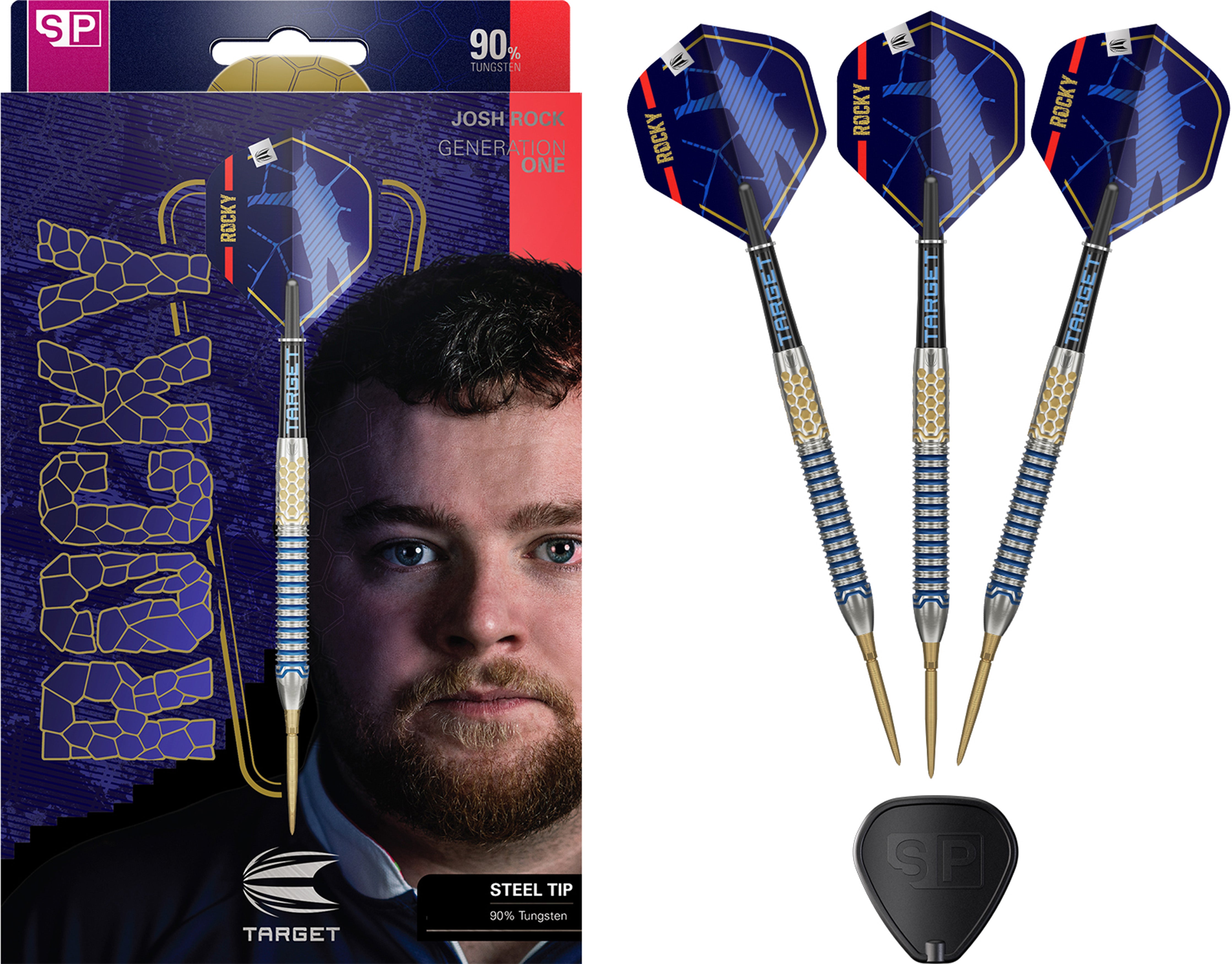 Target Josh Rock G1 Swiss SP Steel Tip Darts 2025 - 90% Tungsten - 22g