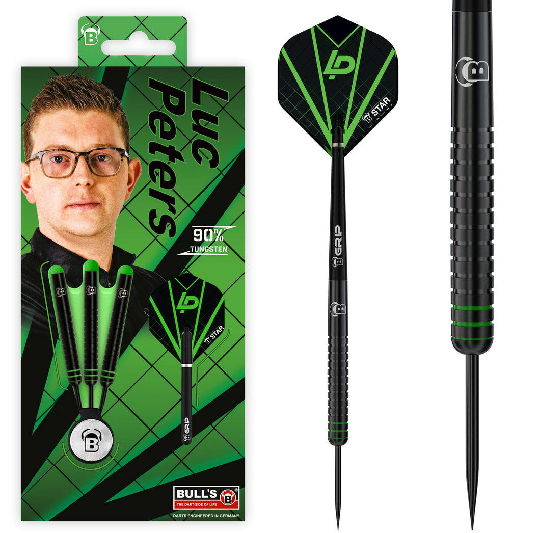 BULL'S Luc Peters Steel Tip Darts - 90% Tungsten - 22g