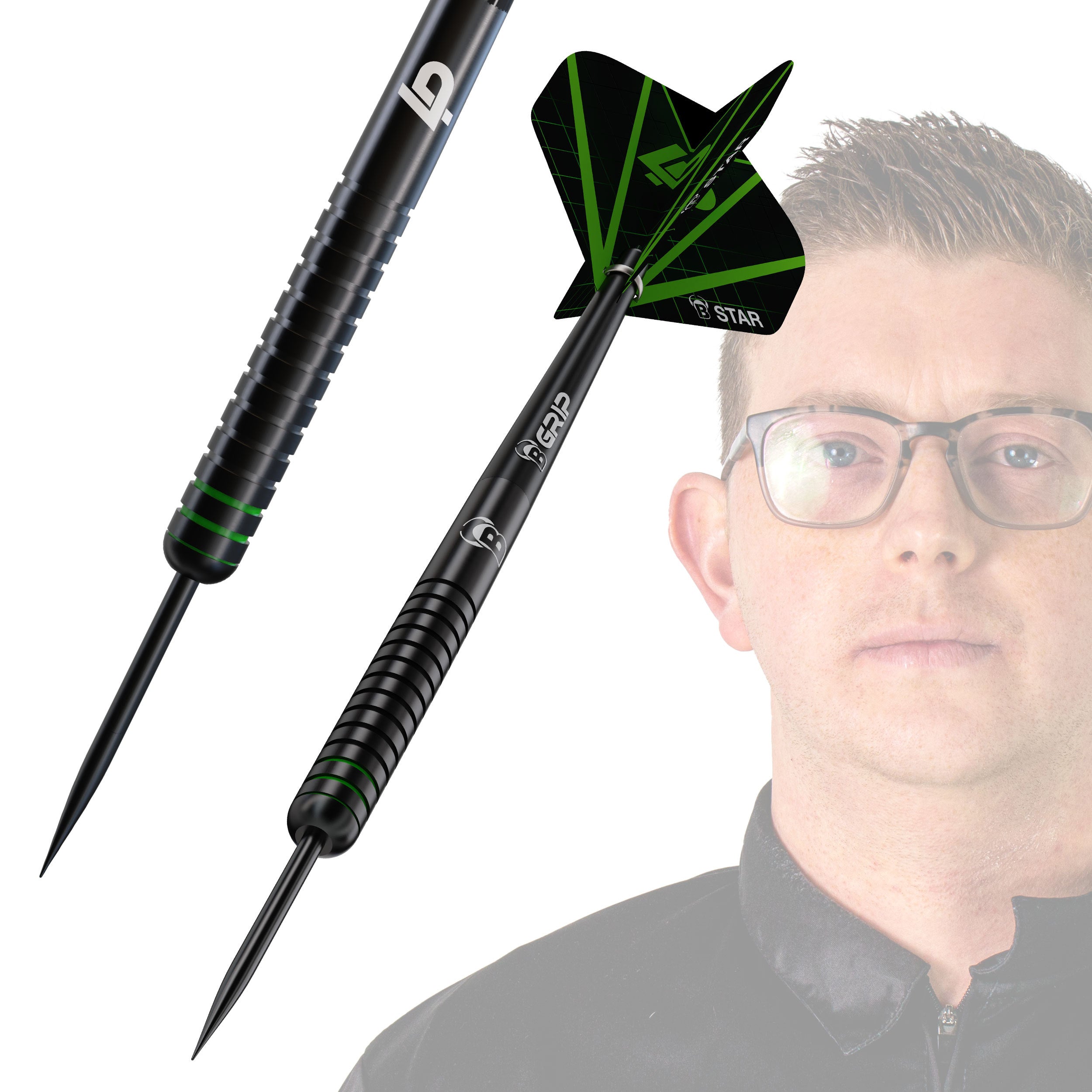 BULL'S Luc Peters Steel Tip Darts - 90% Tungsten - 22g