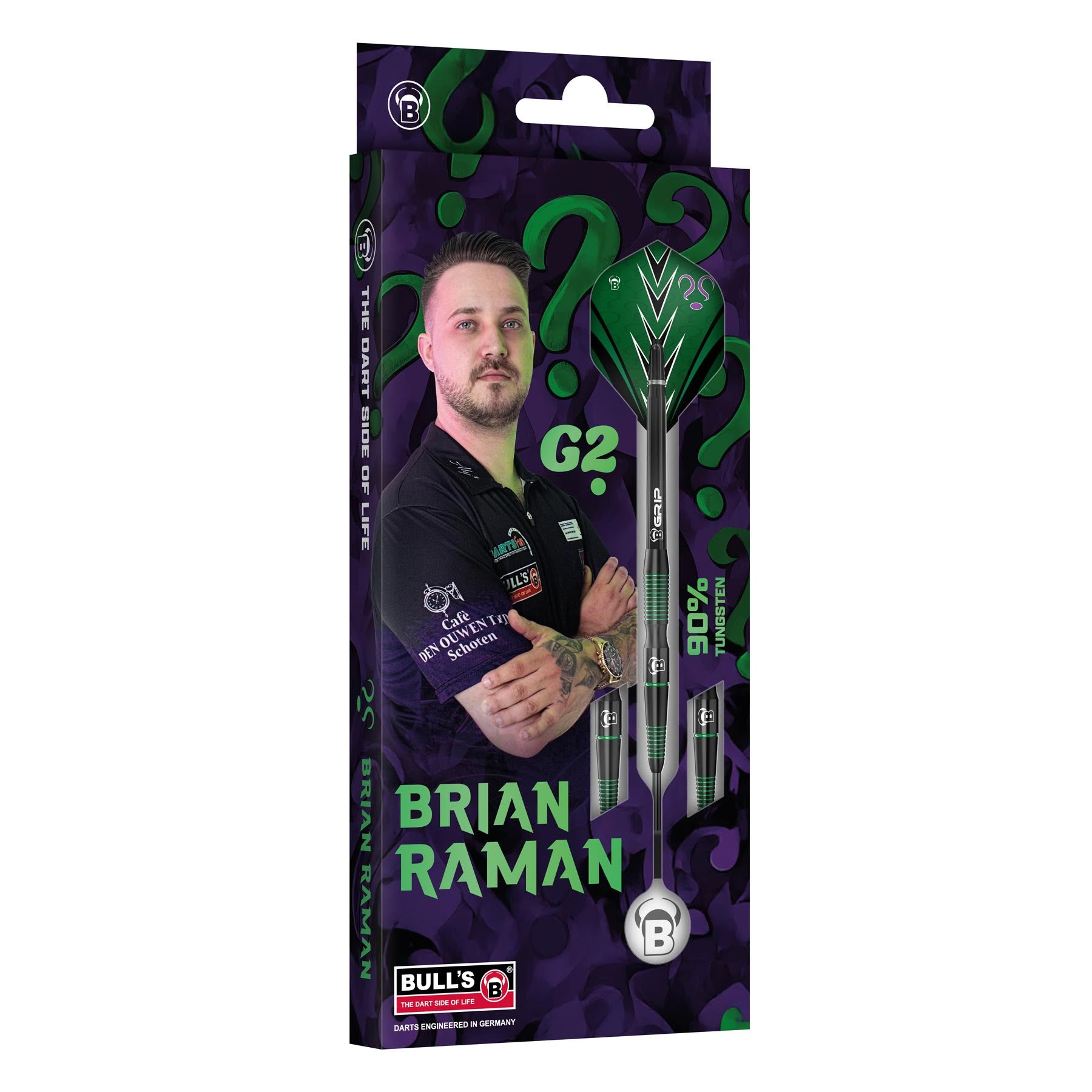 BULL'S Brian Raman G2 Steel Tip Tungsten Darts 22g 24g 26g