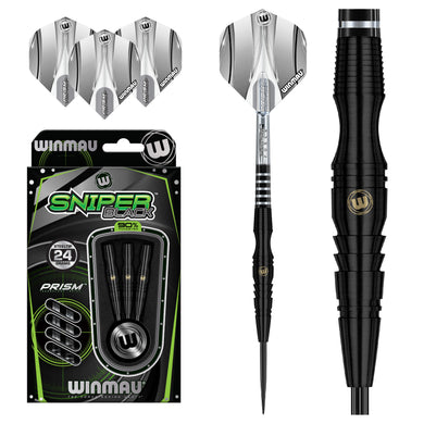 Winmau Sniper Black - 90% Tungsten Darts - 22g 24g