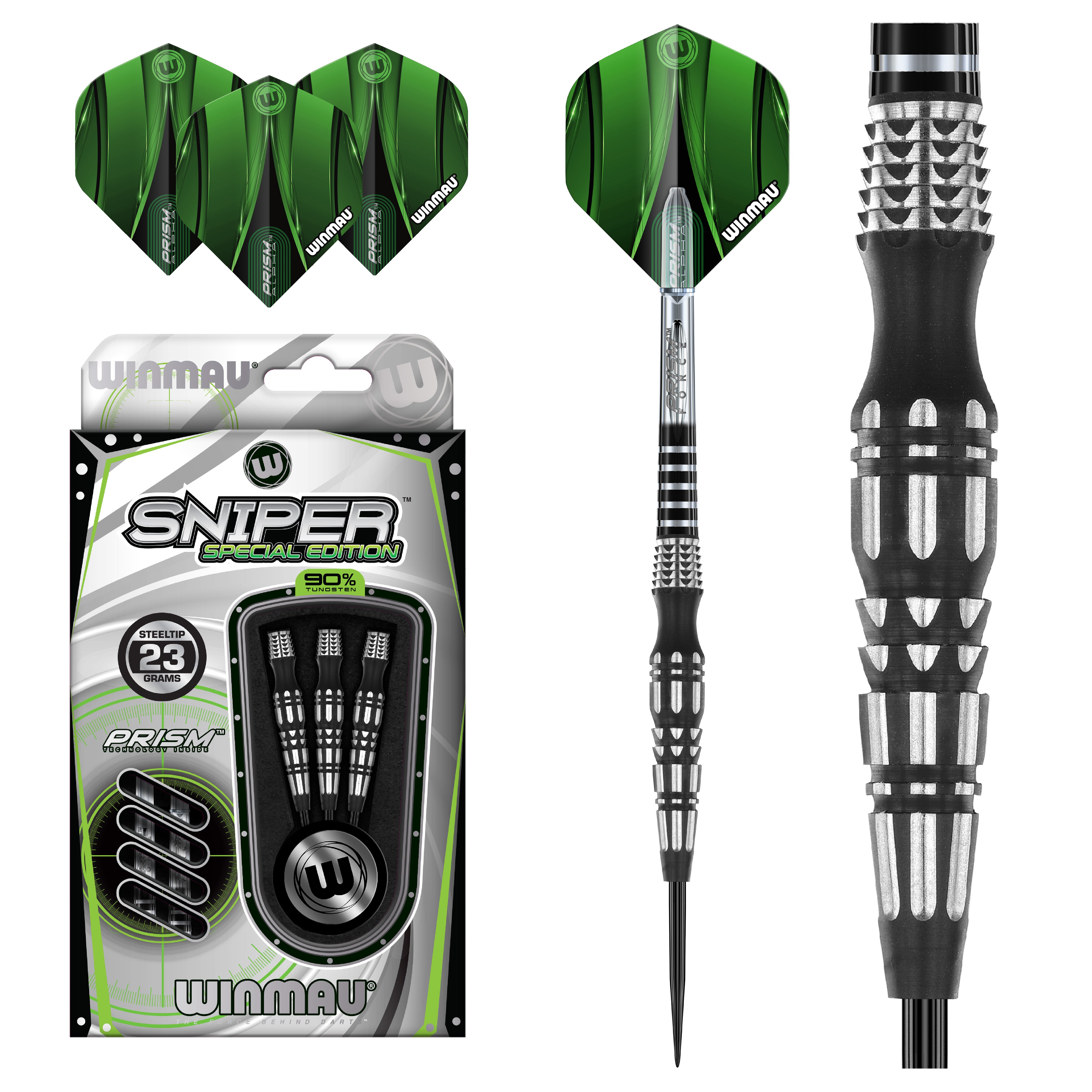 WINMAU ワンタンスペシャル 90%TUNGSTEN Winmau Sniper Special Edition - 90% Tungsten Darts - 21g 23g