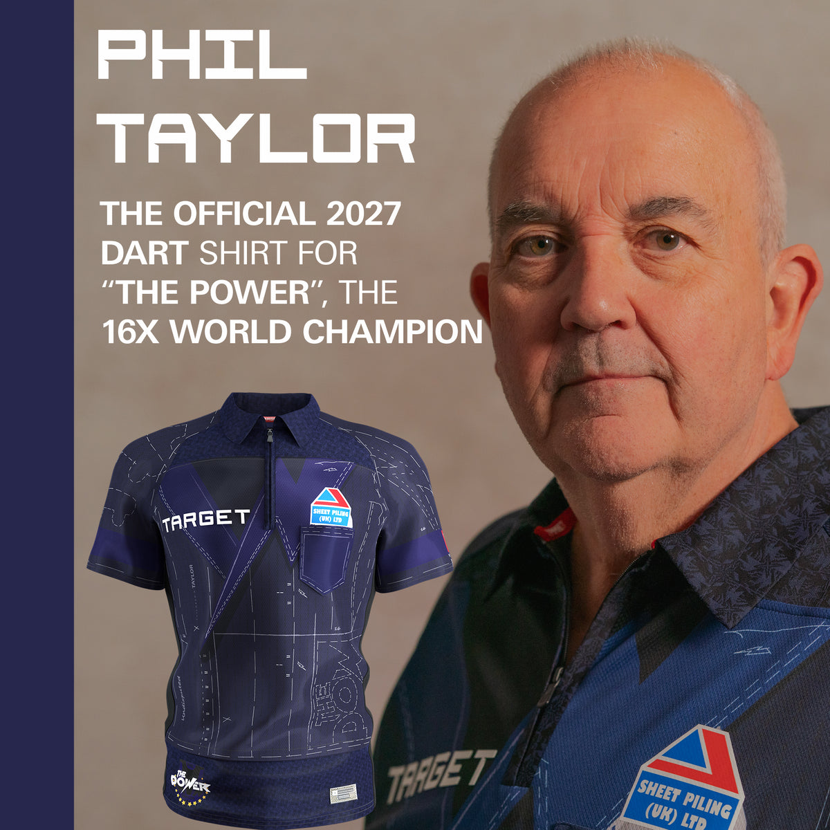Target Phil Taylor - The Power - Dart Shirt - 2027 - Small - 4XL
