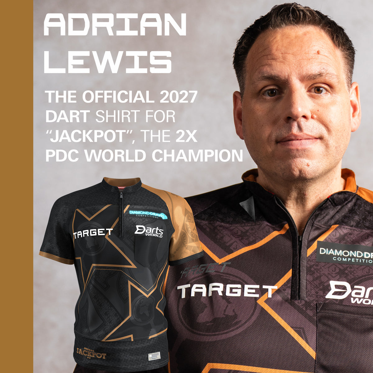 Target Adrian Lewis - Jackpot - Dart Shirt - 2027 - Small - 4XL