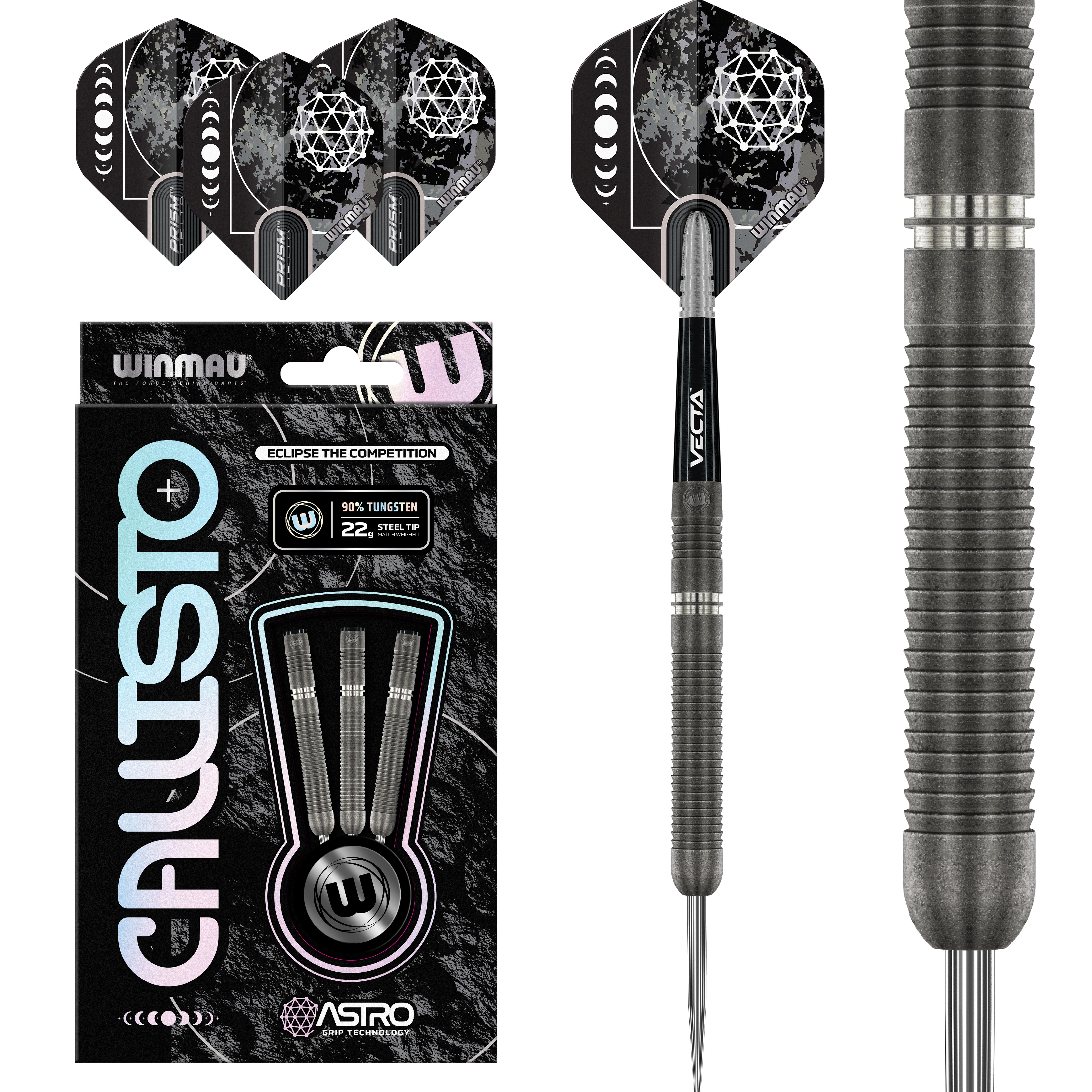 Winmau Callisto Steel Tip Darts Set - 90% Tungsten - 22g 24g