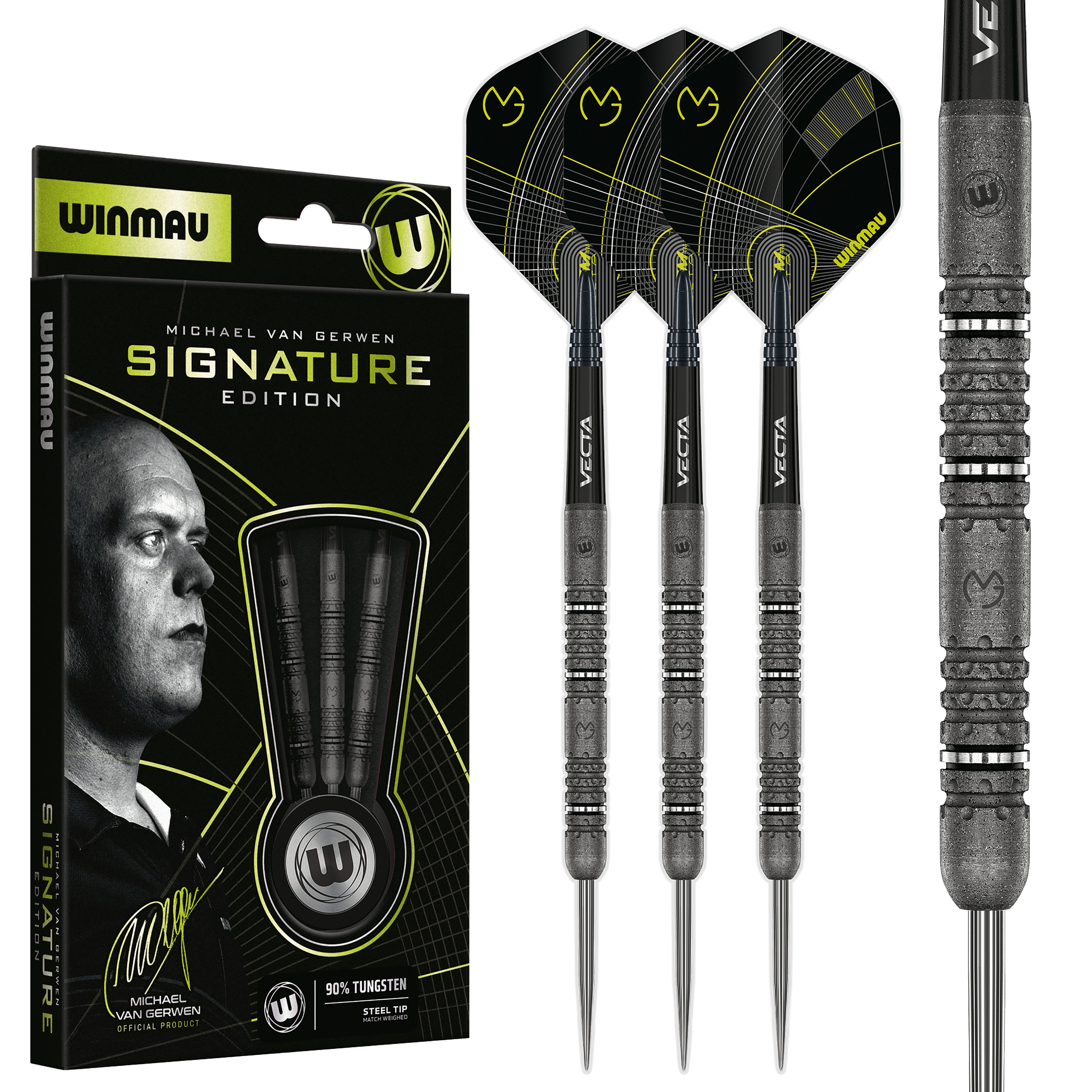 Winmau Michael Van Gerwen - MVG - Signature Edition - 90% Tungsten Darts - 22g 23g 24g