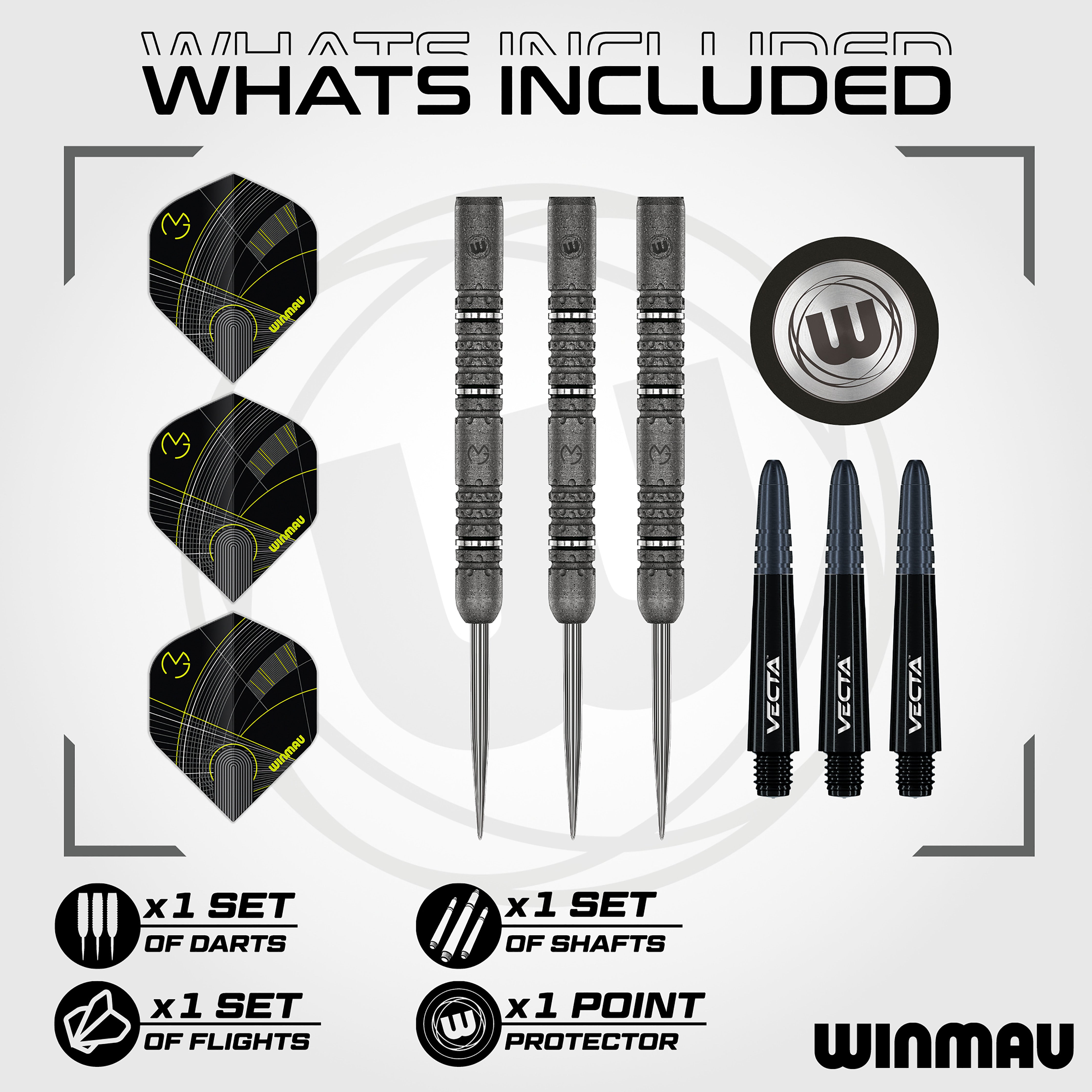Winmau Michael Van Gerwen - MVG - Signature Edition - 90% Tungsten Darts - 22g 23g 24g
