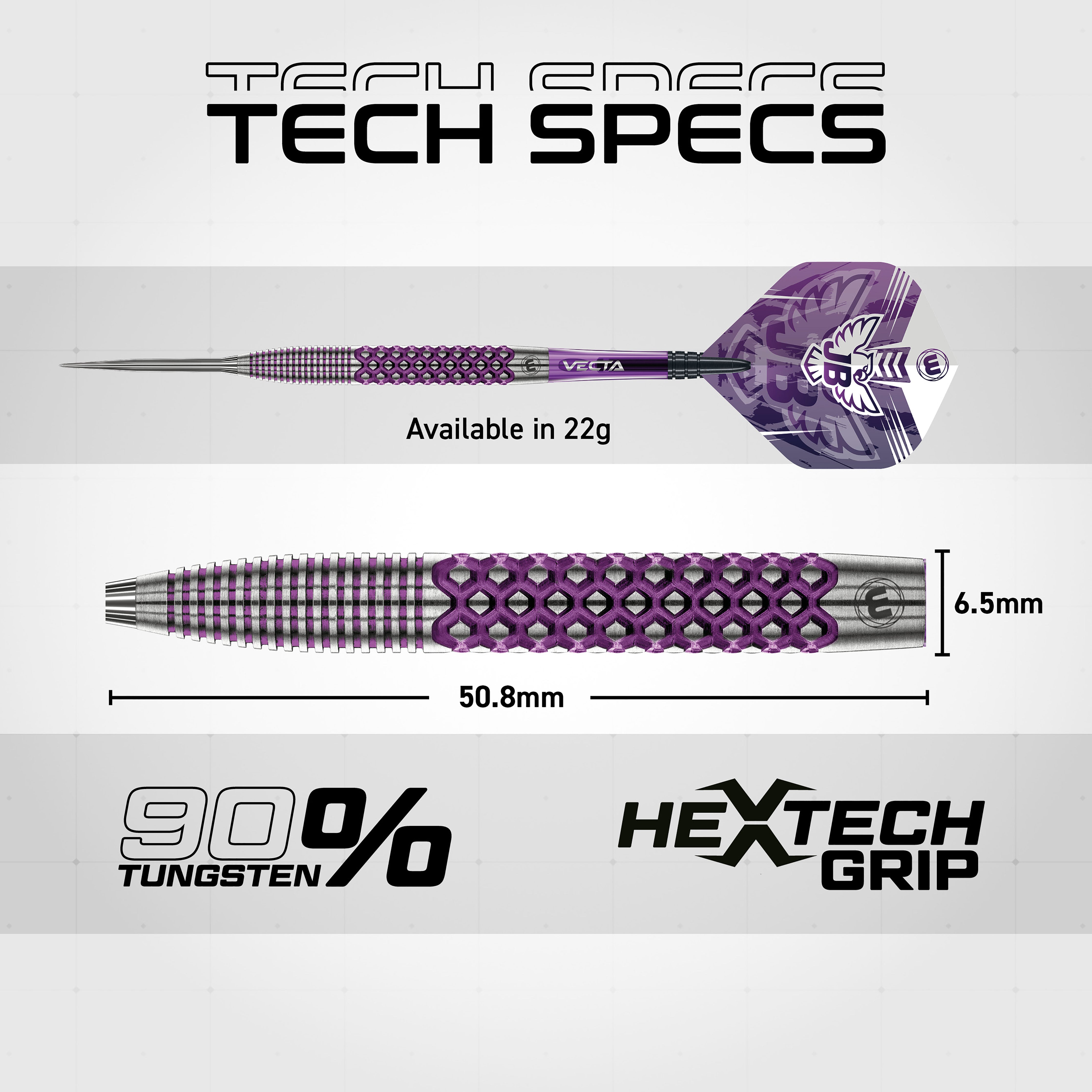 Winmau John Brown - Signature Edition - 90% Tungsten Darts - 22g
