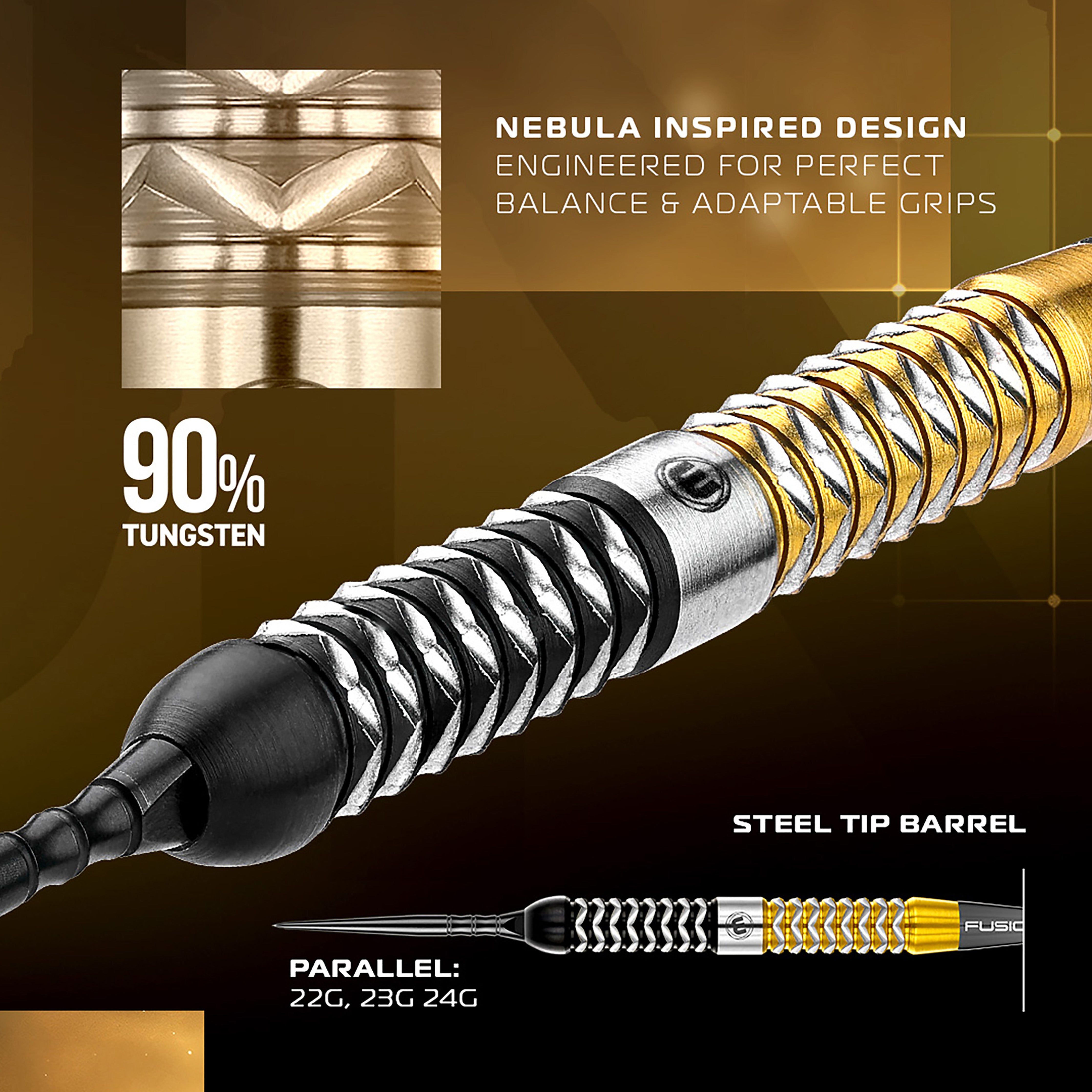Winmau Exion - 90% Tungsten Darts - Switch Point System - 22g 23g 24g