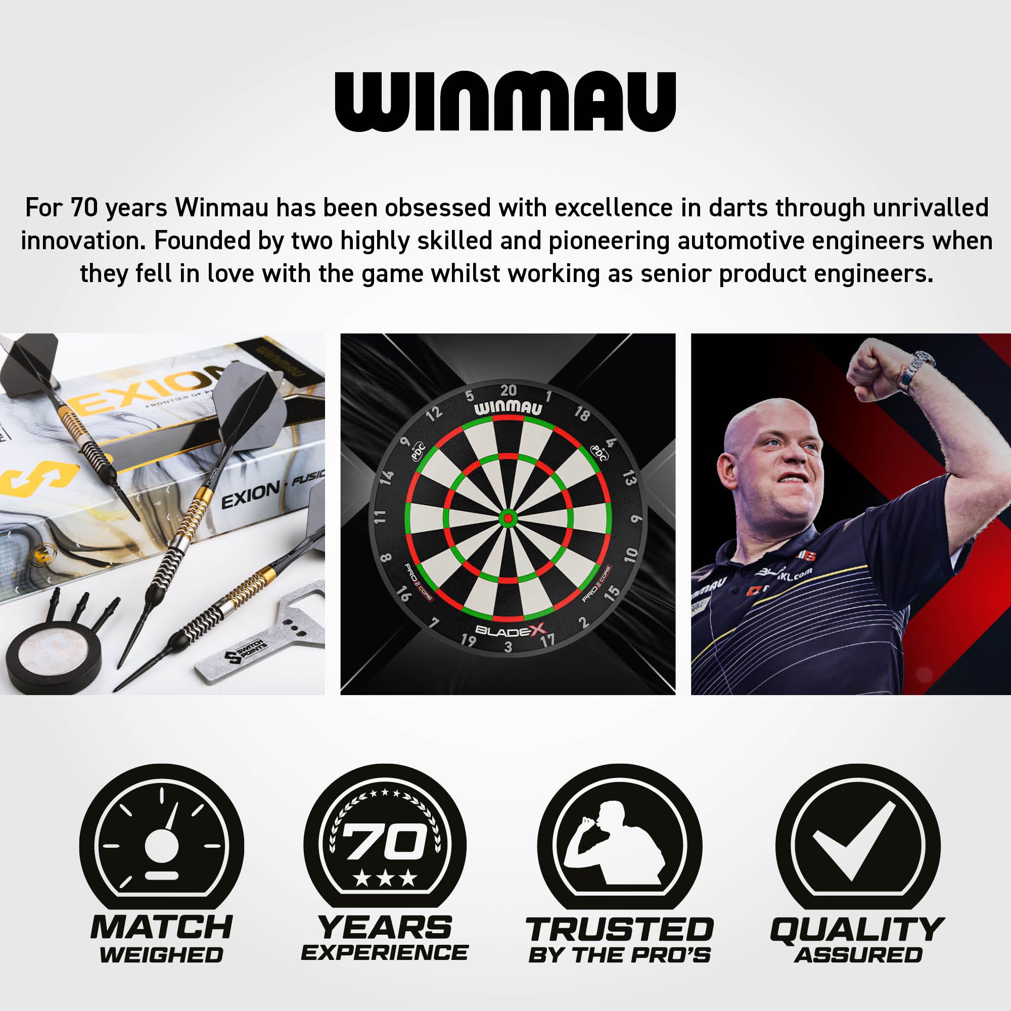 Winmau Exion - Torpedo - Switch Points - 90% Tungsten Darts - 22g 23g 24g