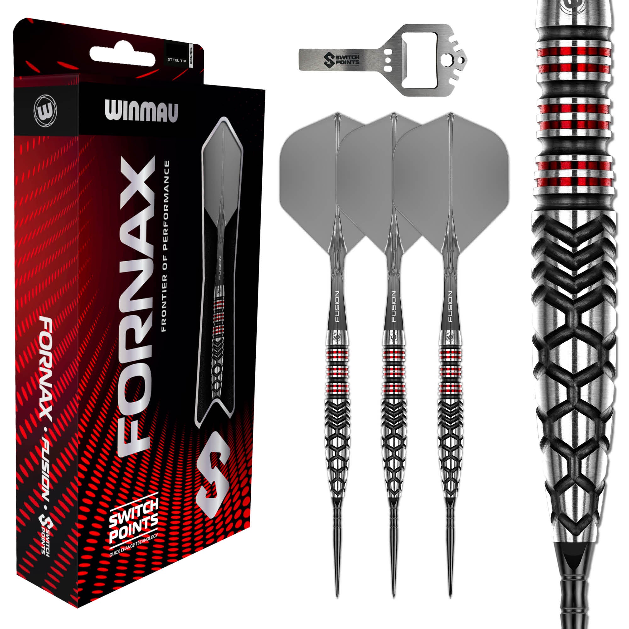 Winmau Fornax - Torpedo - Switch Points - 90% Tungsten Darts - 23g 25g