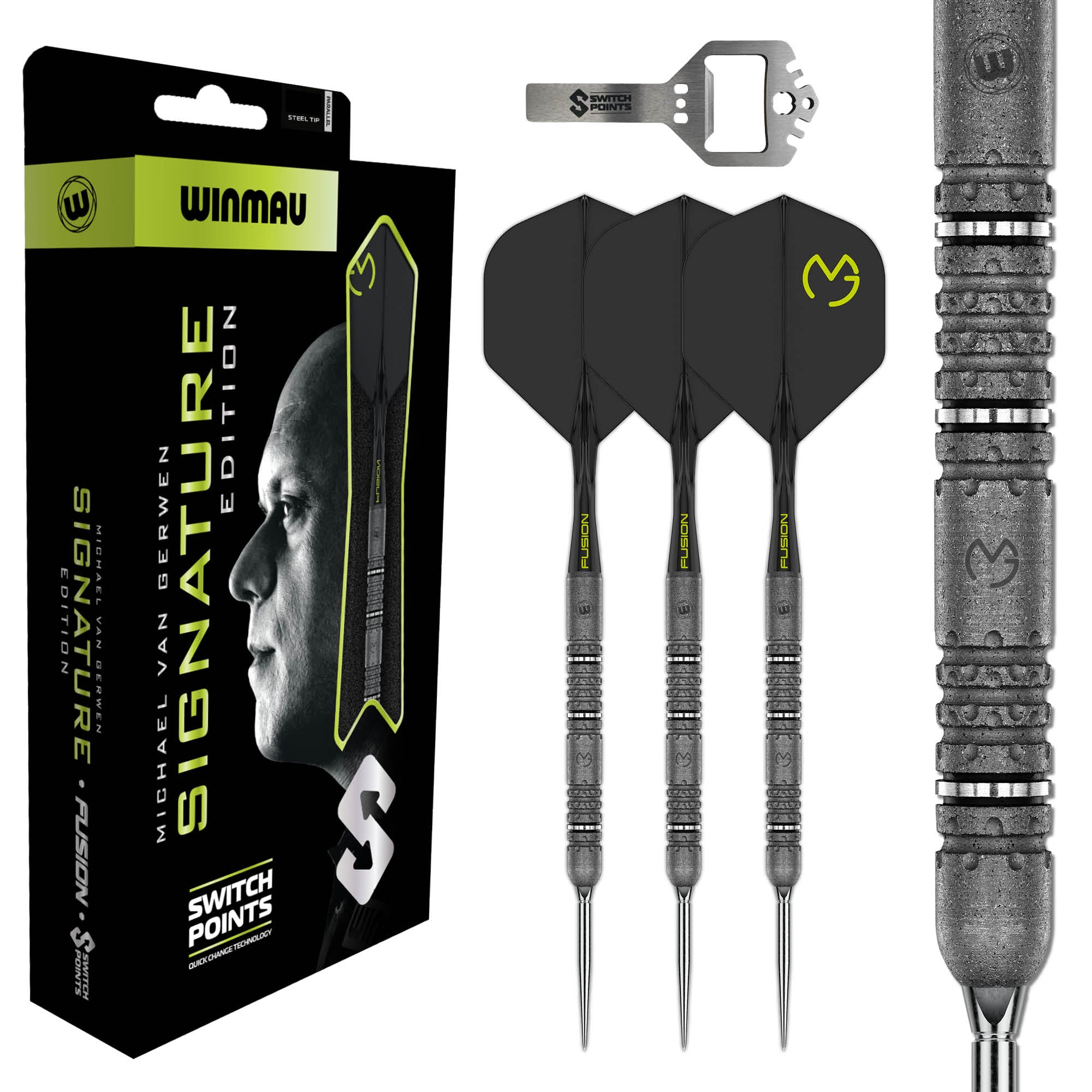 Winmau Michael van Gerwen - MVG - Signature Edition Switch Points - 90% Tungsten Darts - 22g 23g 24g