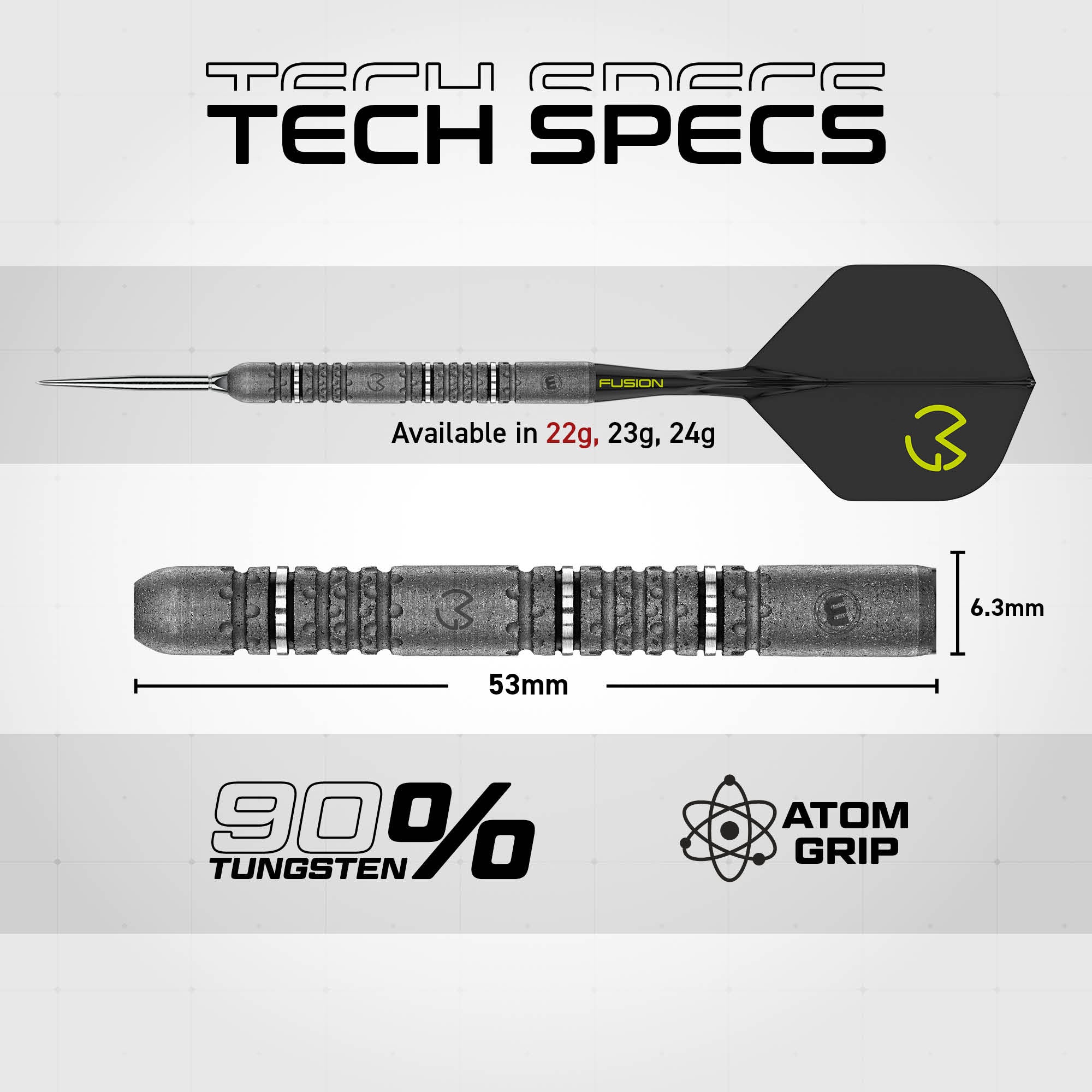 Winmau Michael van Gerwen - MVG - Signature Edition Switch Points - 90% Tungsten Darts - 22g 23g 24g