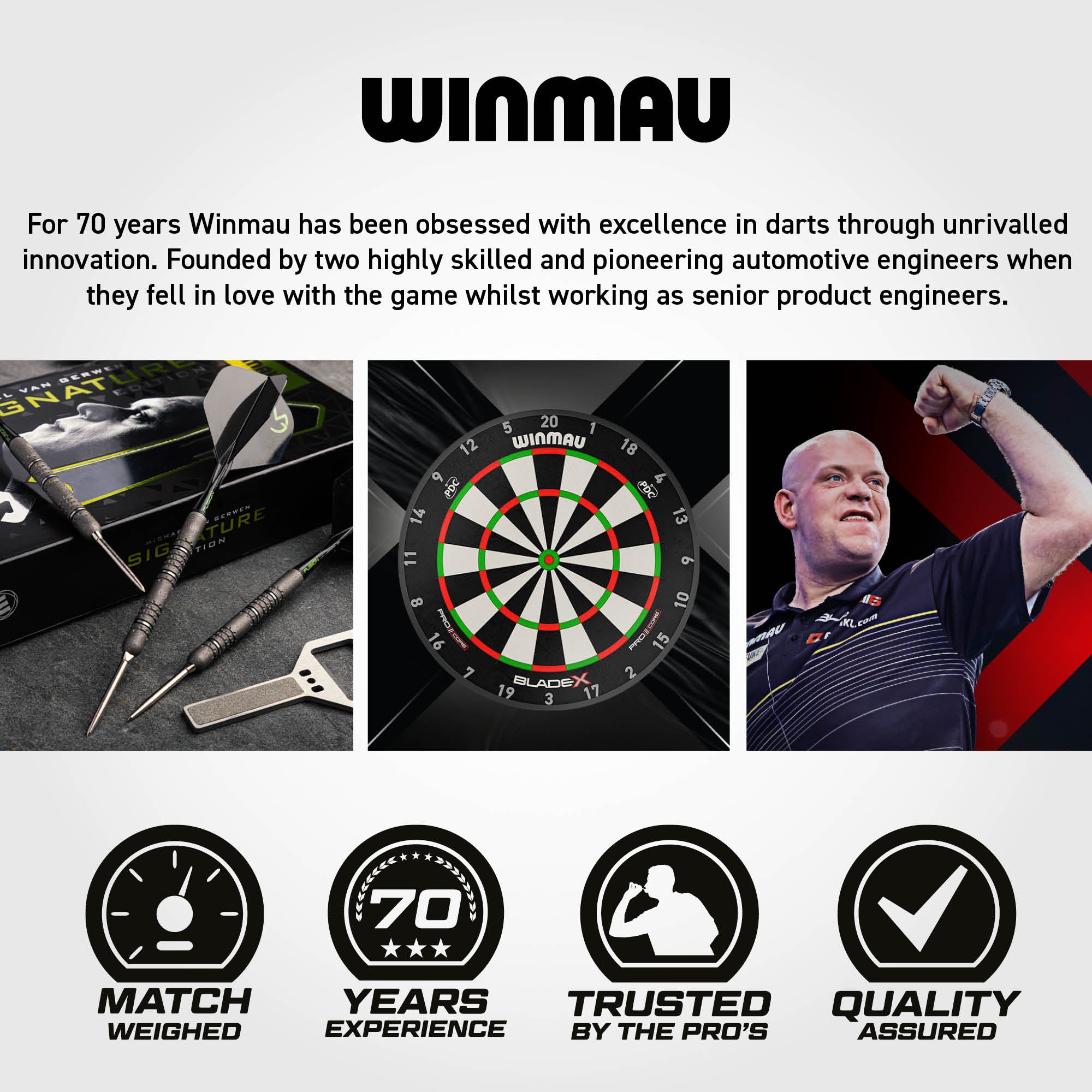 Winmau Michael van Gerwen - MVG - Signature Edition Switch Points - 90% Tungsten Darts - 22g 23g 24g