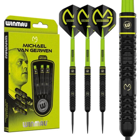 Winmau Michael Van Gerwen - MVG - SE Brass Steel Tip Darts Set - 21g