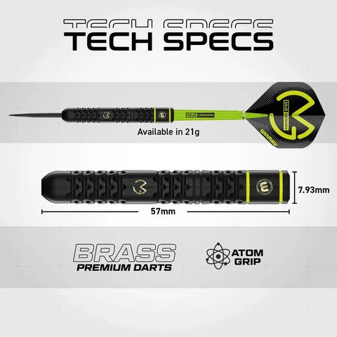 Winmau Michael Van Gerwen - MVG - SE Brass Steel Tip Darts Set - 21g