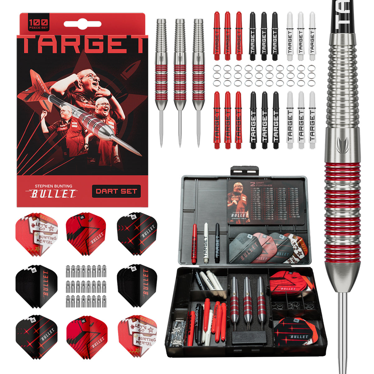 Target Stephen Bunting - The Bullet - 100 Piece - Brass Darts Set