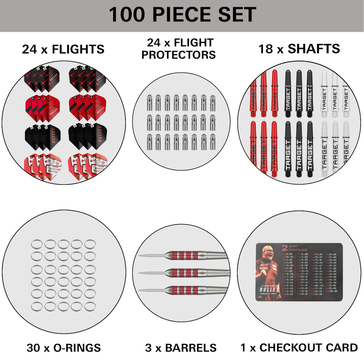 Target Stephen Bunting - The Bullet - 100 Piece - Brass Darts Set