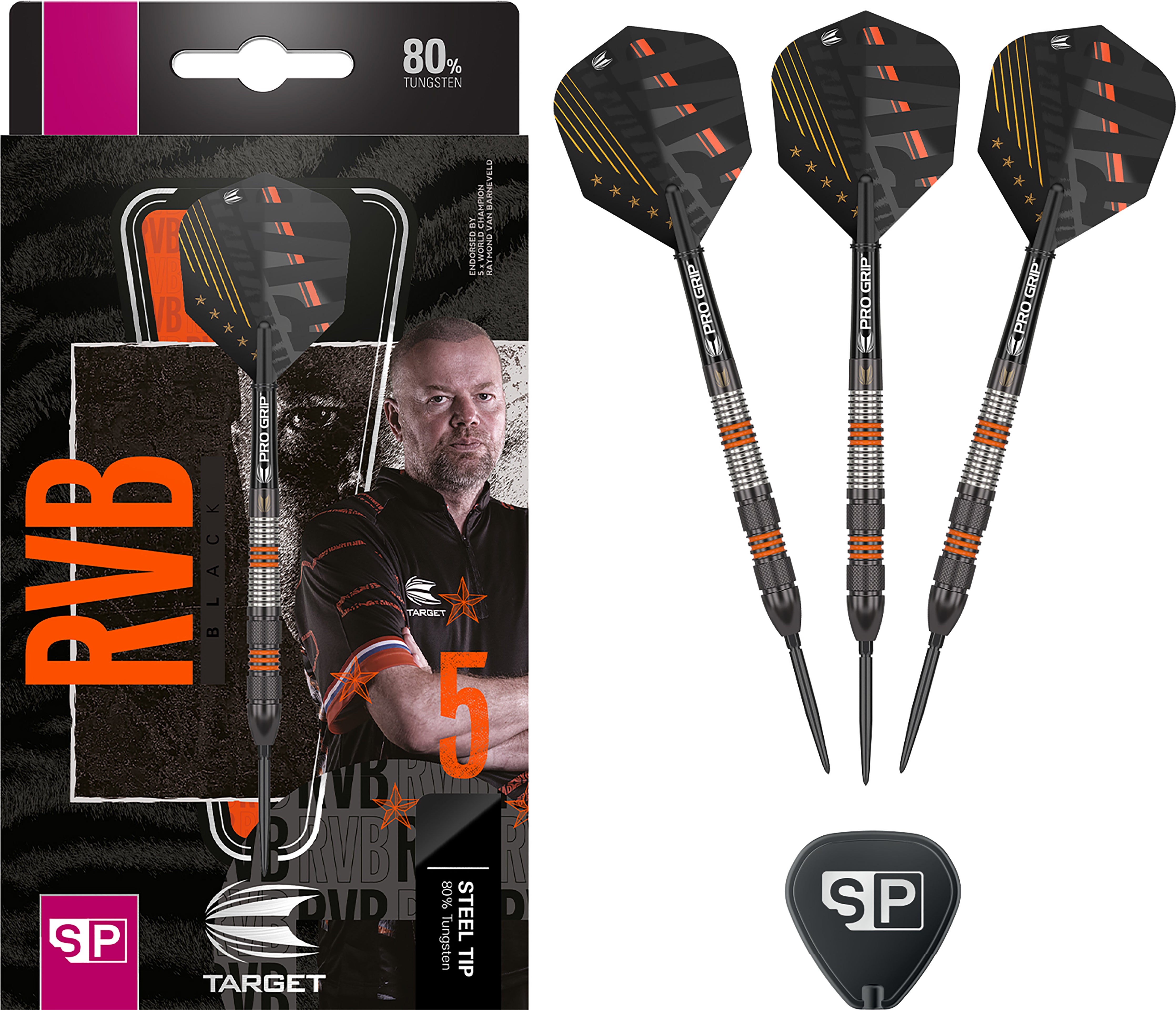 Target Raymond Van Barneveld - RVB - 80% Tungsten - Black - Swiss - 21g 23g 25g