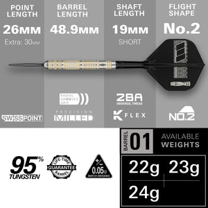 Target Dimitri Van Den Bergh 95K - 95% Tungsten Darts - 22g 23g 24g