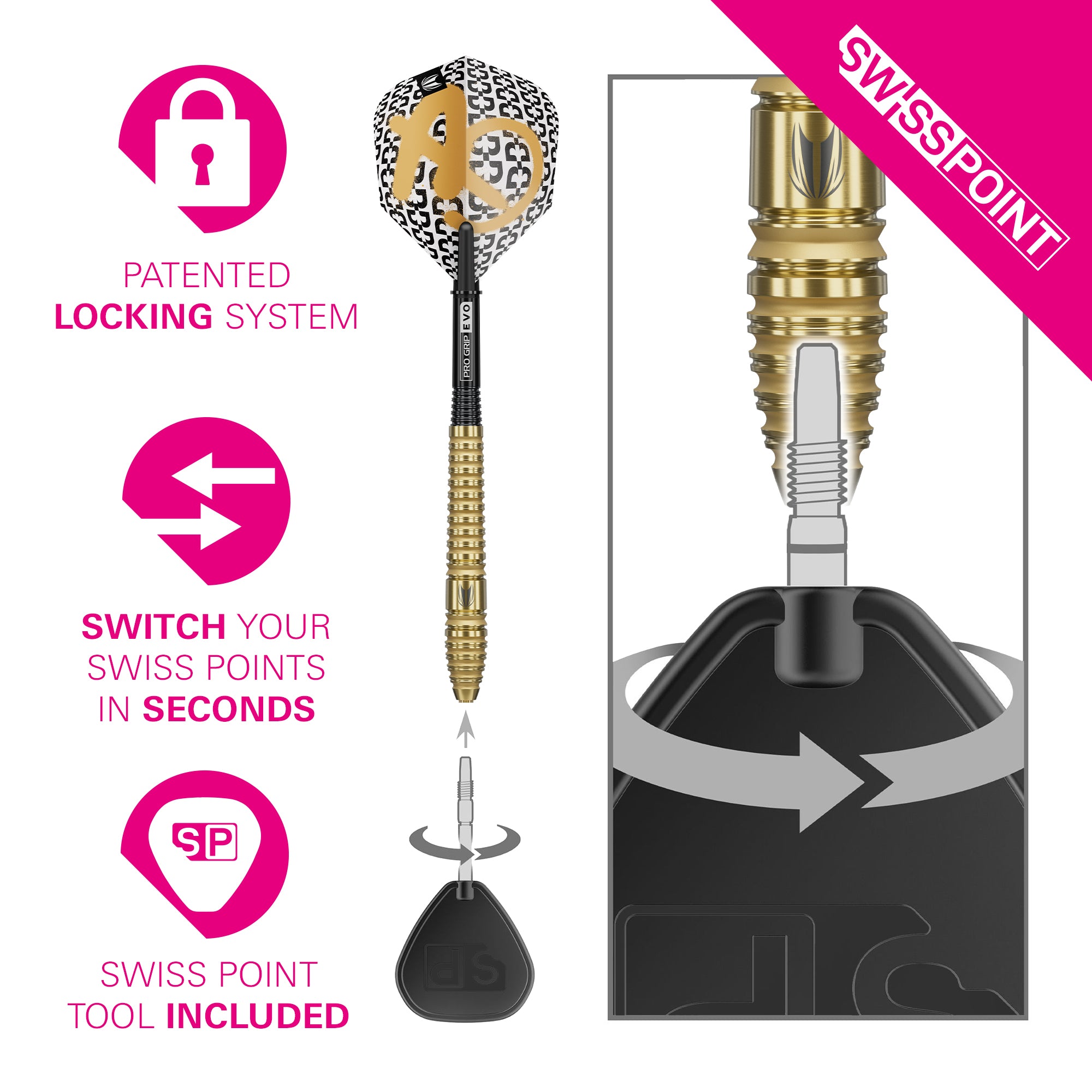 Target Bolide Envy 03 - 90% Tungsten Darts - Swiss Point - 22g 24g 26g