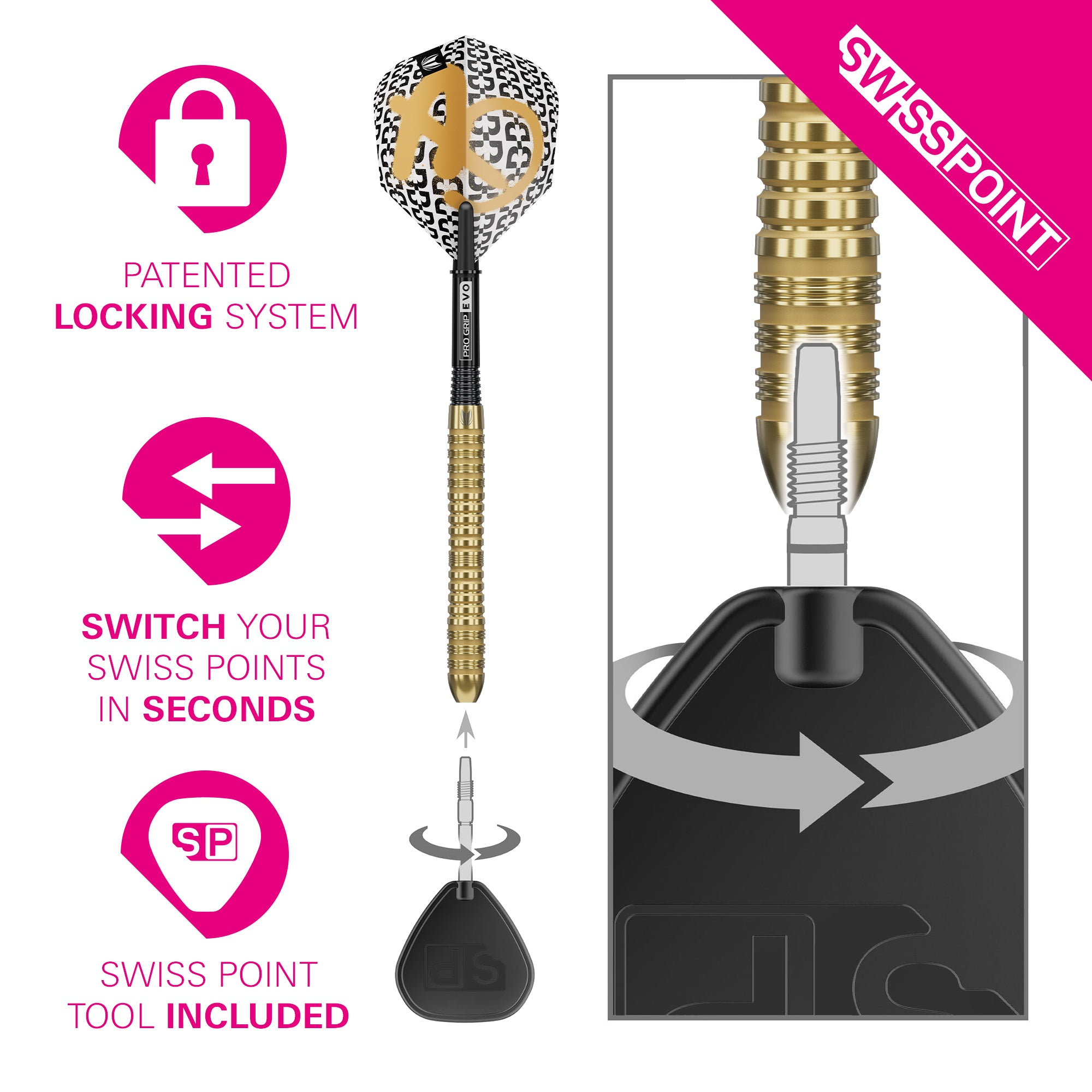 Target Bolide Envy 04 - 90% Tungsten Darts - Swiss Point - 21g 23g 25g