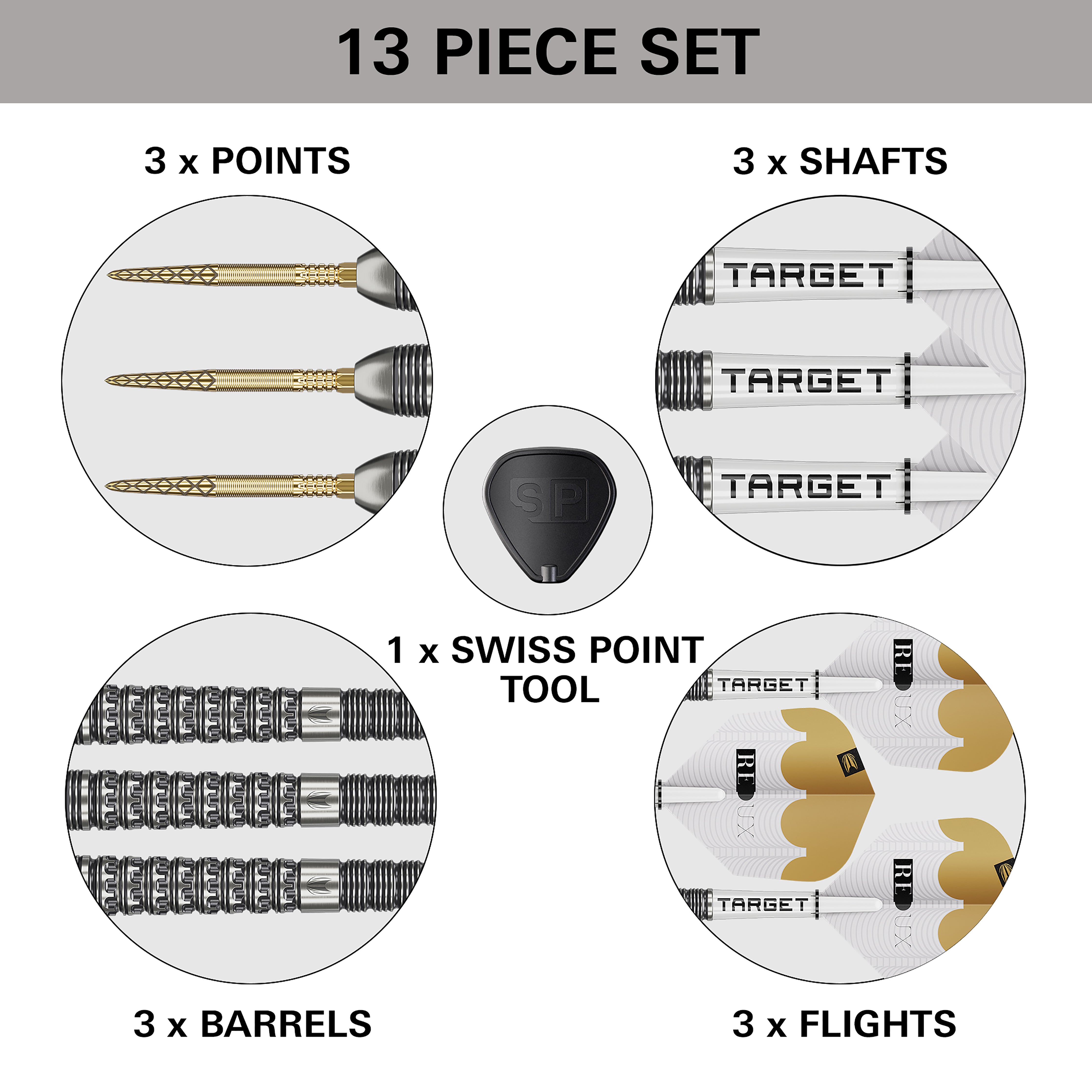 Target Redux 03 - 90% Tungsten Darts - Swiss Points - 22g 24g 26g