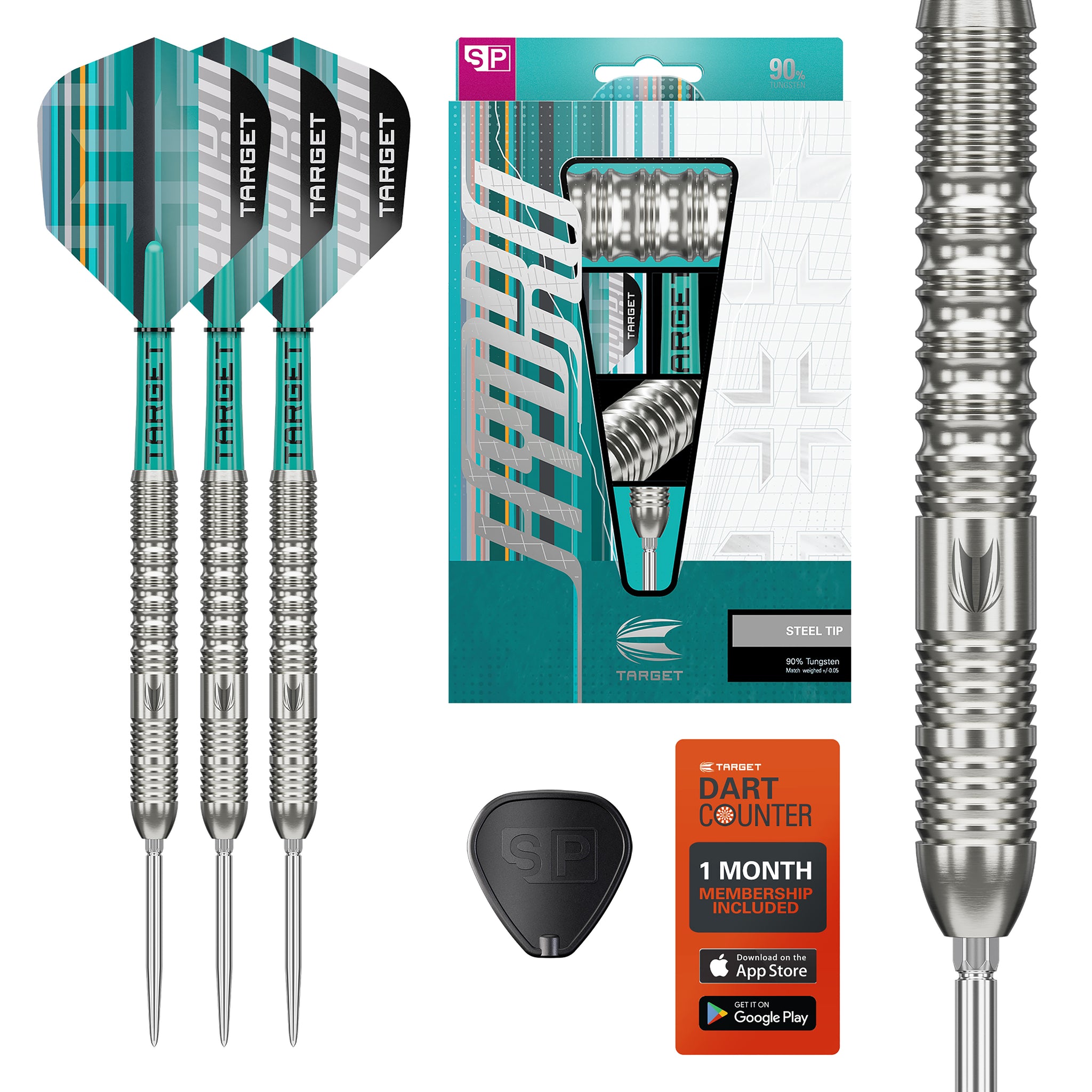 Target Darts Scope Freccette Con Punta In Acciaio - 90% Tungsteno, Set Target Darts Scope Freccette Con Punta In Acciaio - 90% Tungsteno, Set