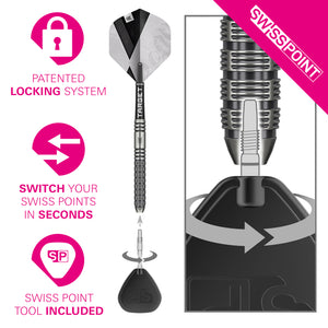 Target Beau Greaves G1 - 90% Tungsten Darts - Swiss Points - 23g 25g