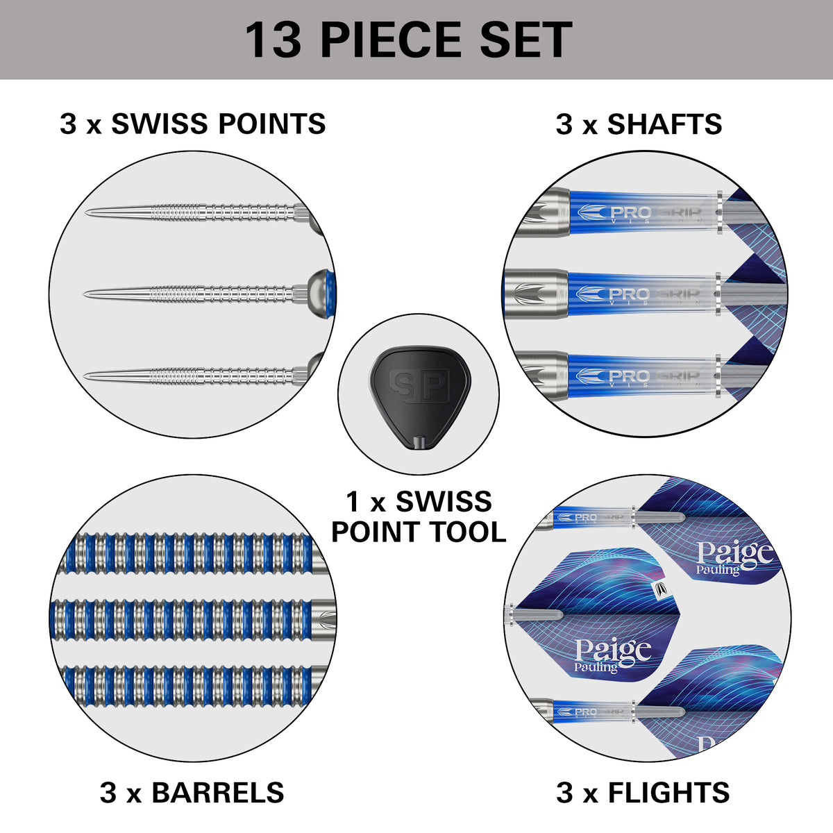 Target Paige Pauling -  90% Tungsten SP Steel Tip Darts - 22g