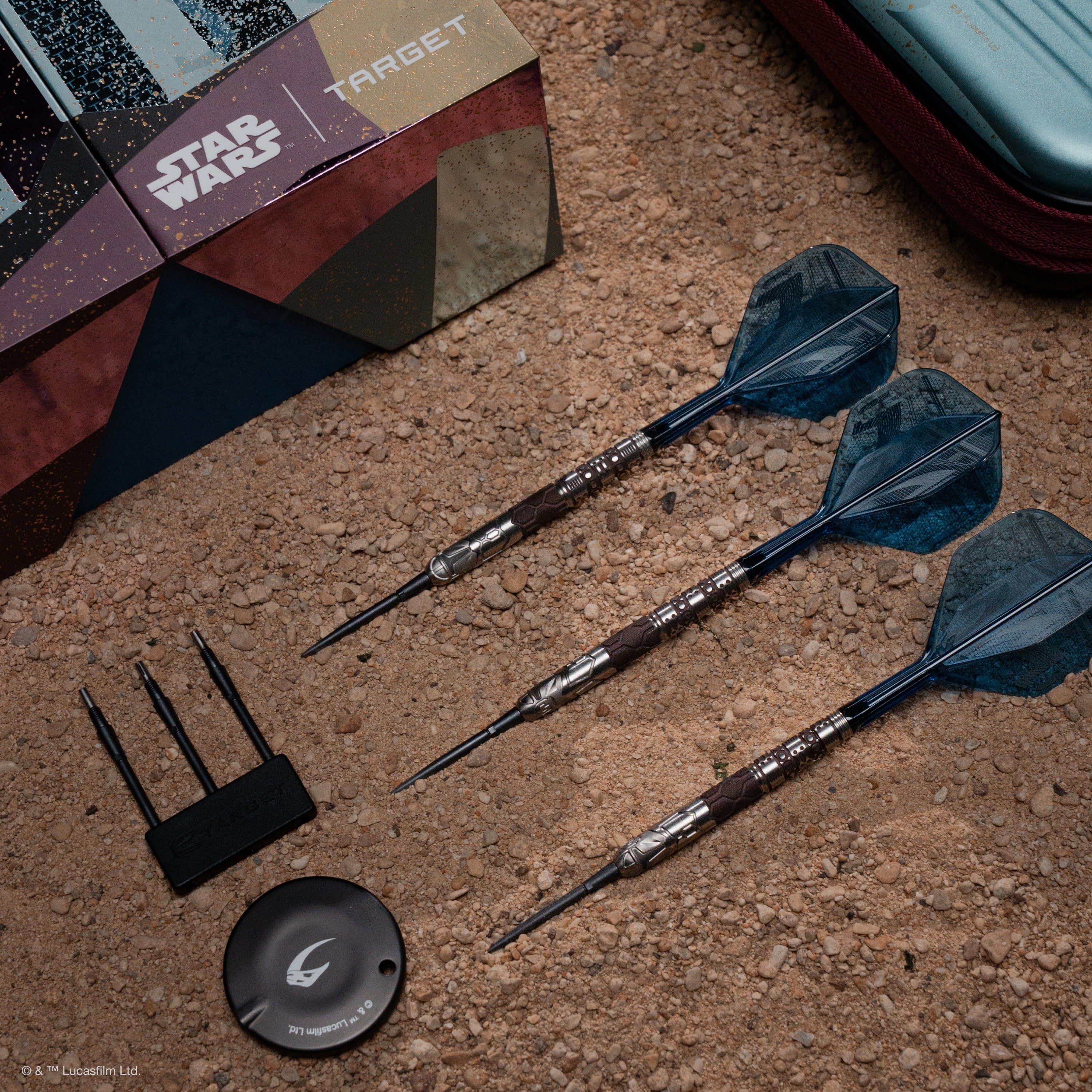 Target Darts Star Wars Mandalorian - 95% Tungsten - Swiss Steel Tip Darts - 22g 24g 26g