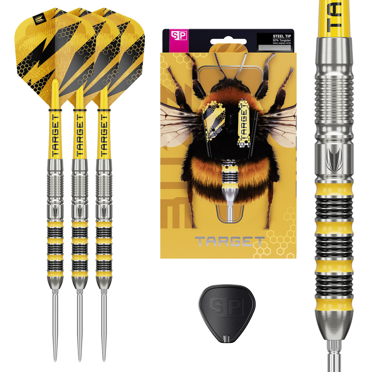 Target Buzz SP01 - 90% Tungsten Steel Tip Darts - 22g 23g 28g